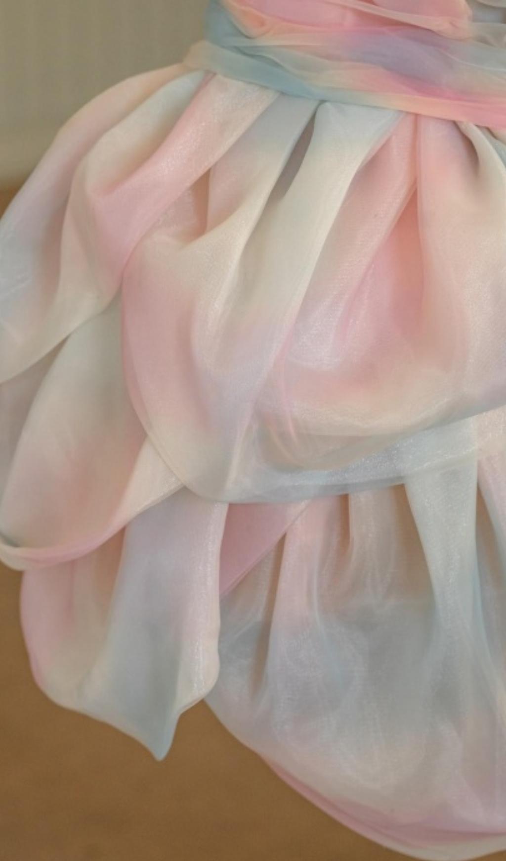FLOWER BUD RAINBOW MINI DRESS FOR PARTY