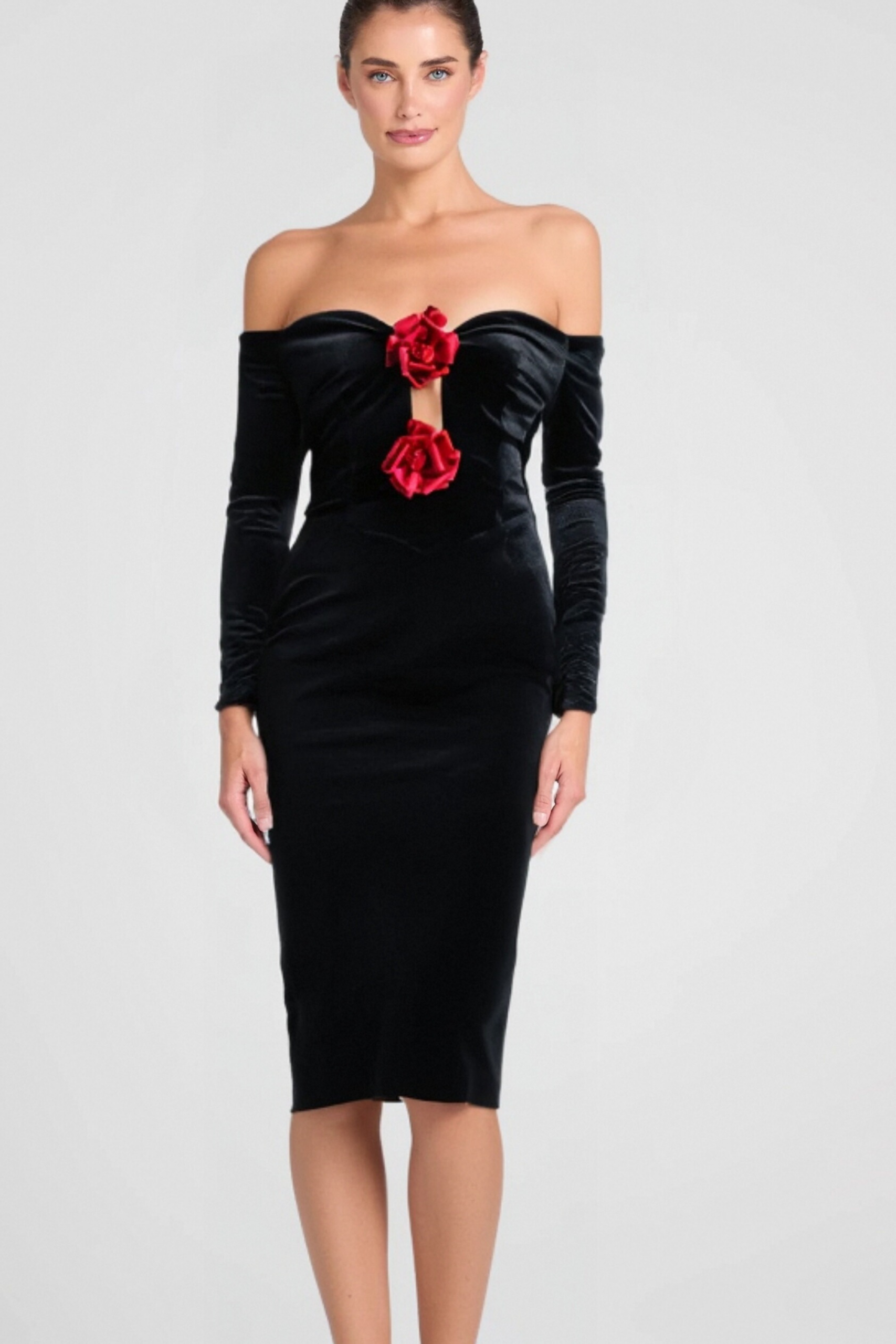 2_b096d7ee-ef2c-407f-8d1e-c19c43c5941d ZANNA OFF-SHOULDER VELVET FLORAL MAXI DRESS