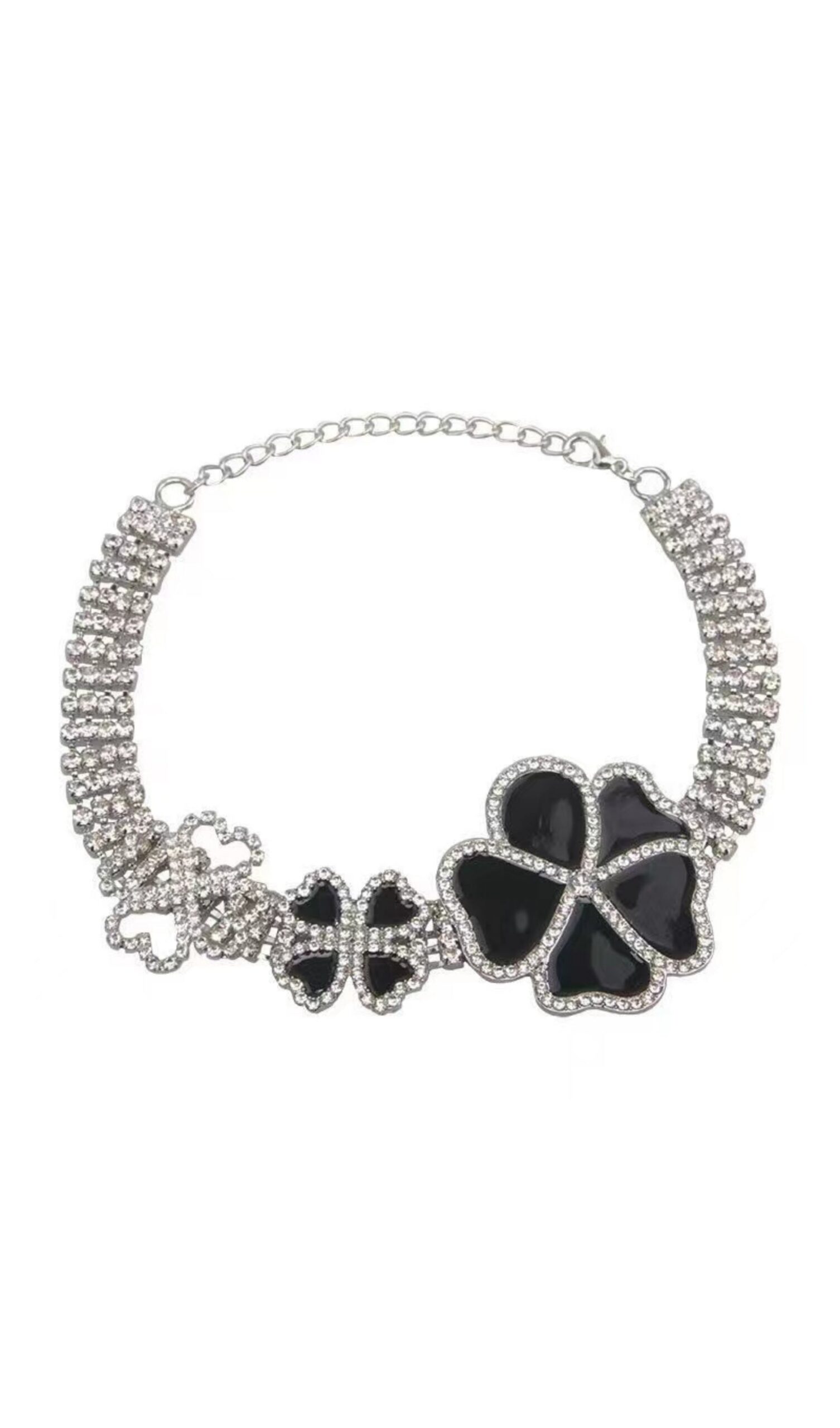 2_b29fb81e-a617-40c2-ad86-995a299a7715 GEOMETRIC FLOWER CRYSTAL CHOKER FOR EVENING
