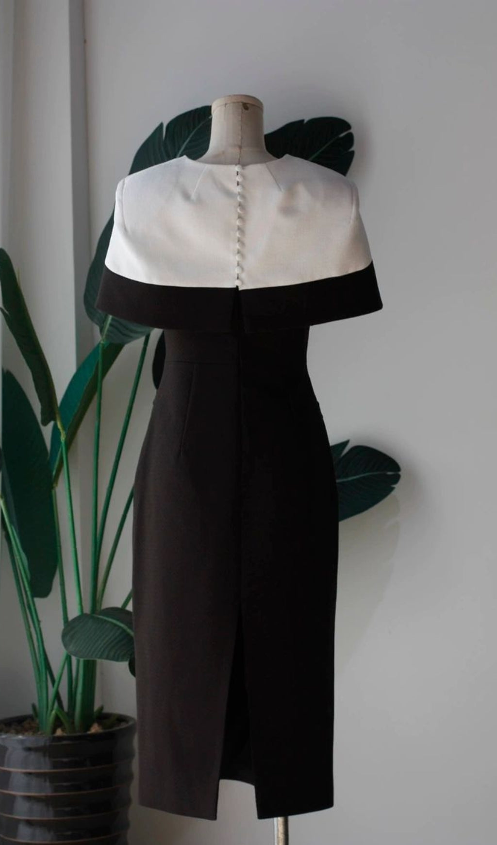CAPE COAT & SUSPENDER DRESS TWO-PIECE SET