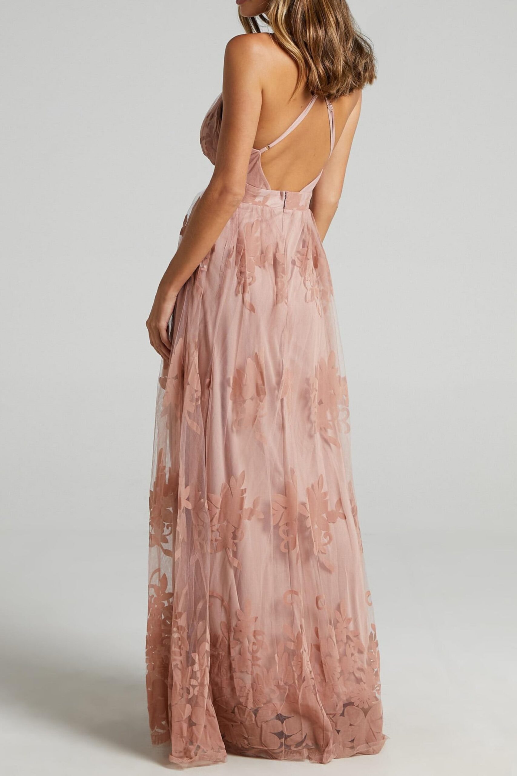 PROMENADE MAXI DRESS BLUSH | A-LINE WEDDING GUEST