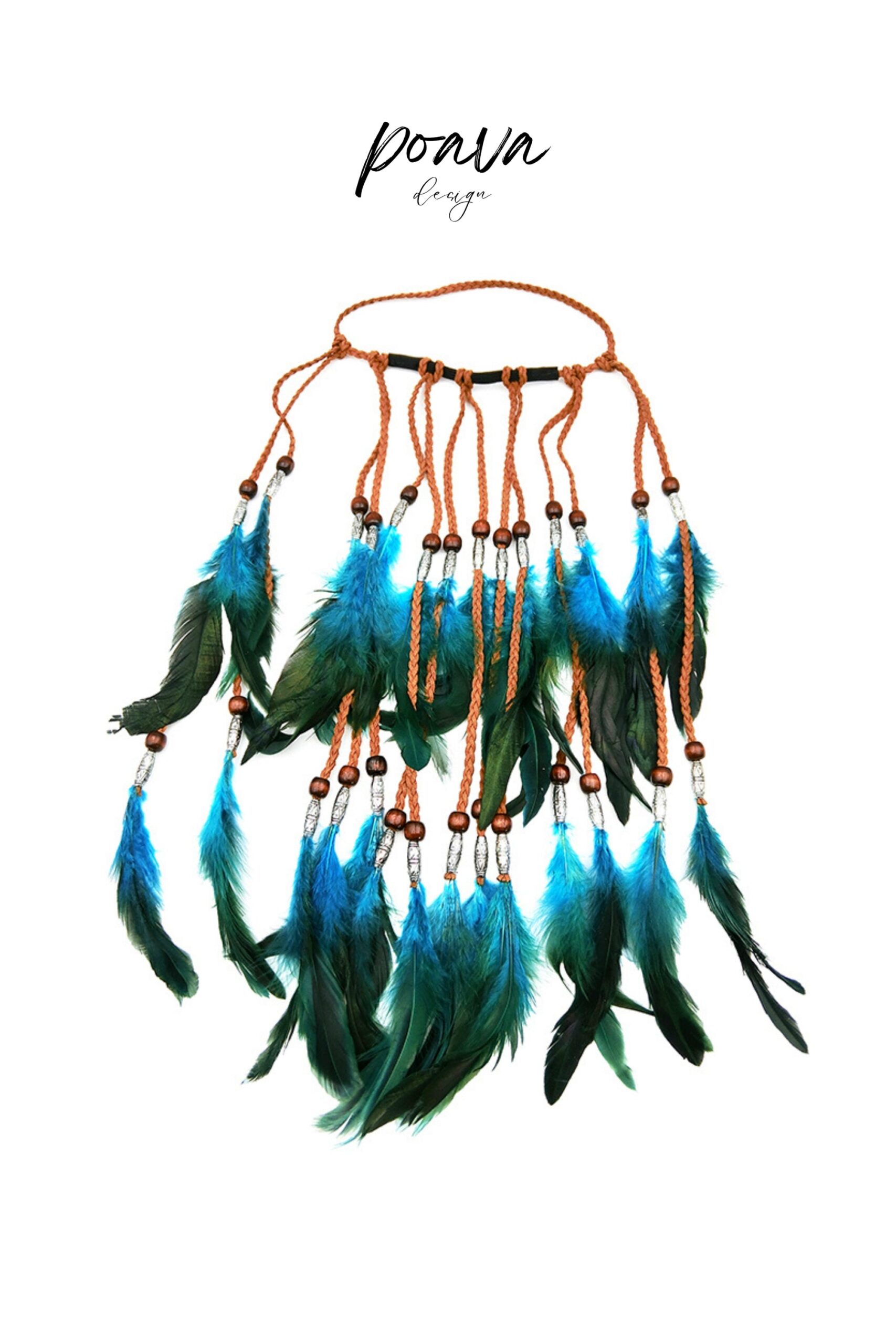 2_bbdbd8d9-894e-42bb-ab47-de249ce8c5fb BOHEMIA BLUE FEATHER HEADBAND | BOHO PARTY WEDDING