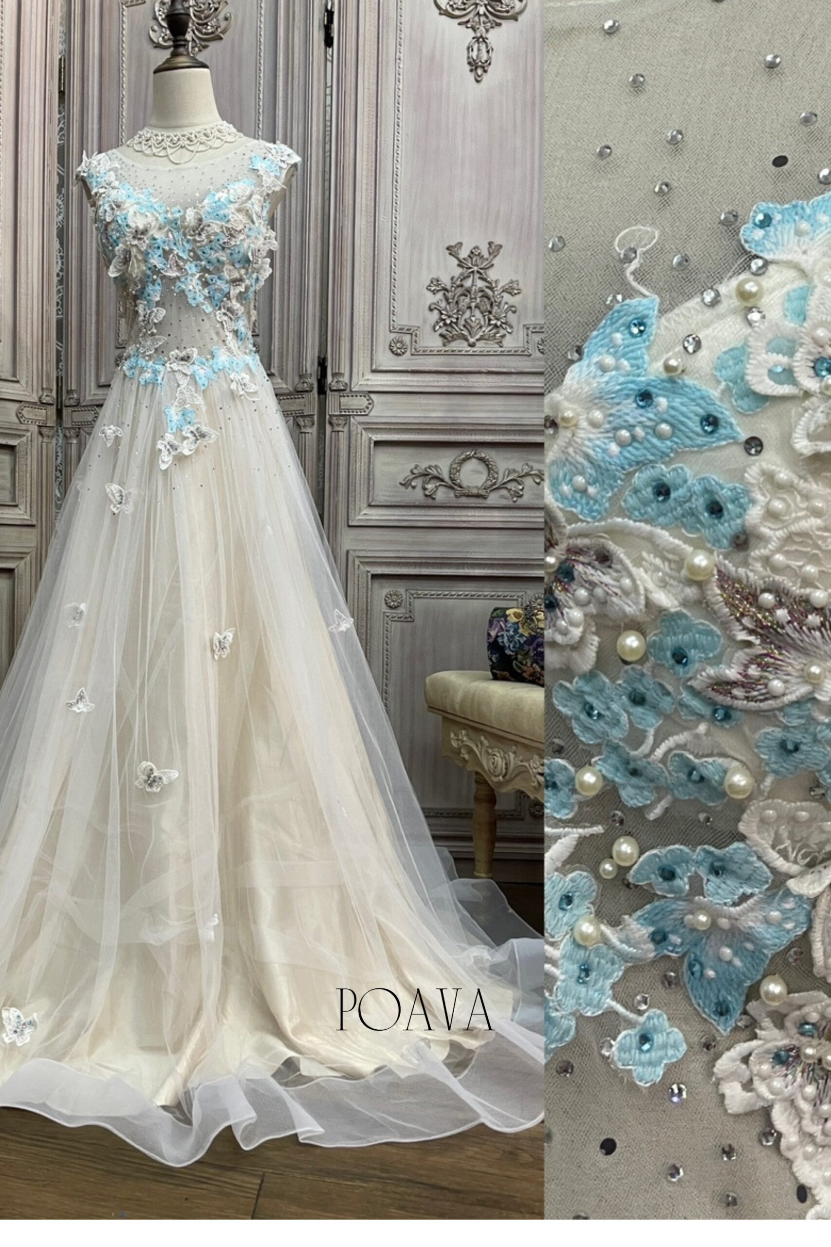 EMBELLISHED FLORAL MAXI DRESS FOR WEDDING GUEST
