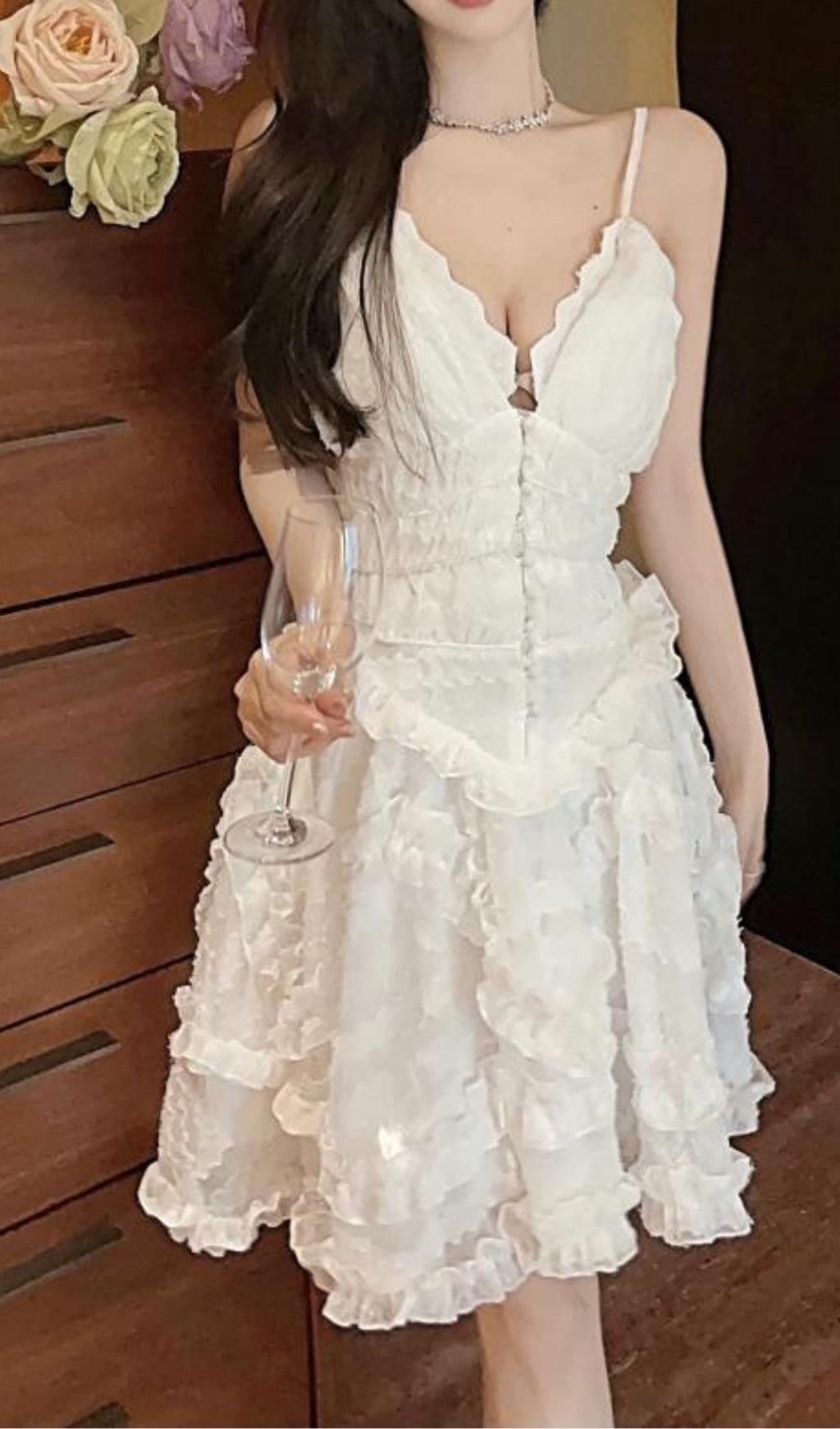 SEXY WHITE BACKLESS STRAP MINI DRESS FOR PARTY