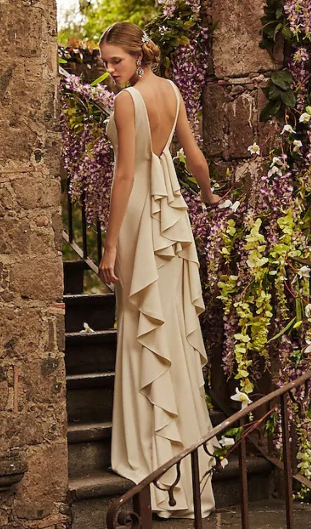 LAMINATED RUFFLE SLEEVELESS DRESS WHITE COCKTAIL PARTY
