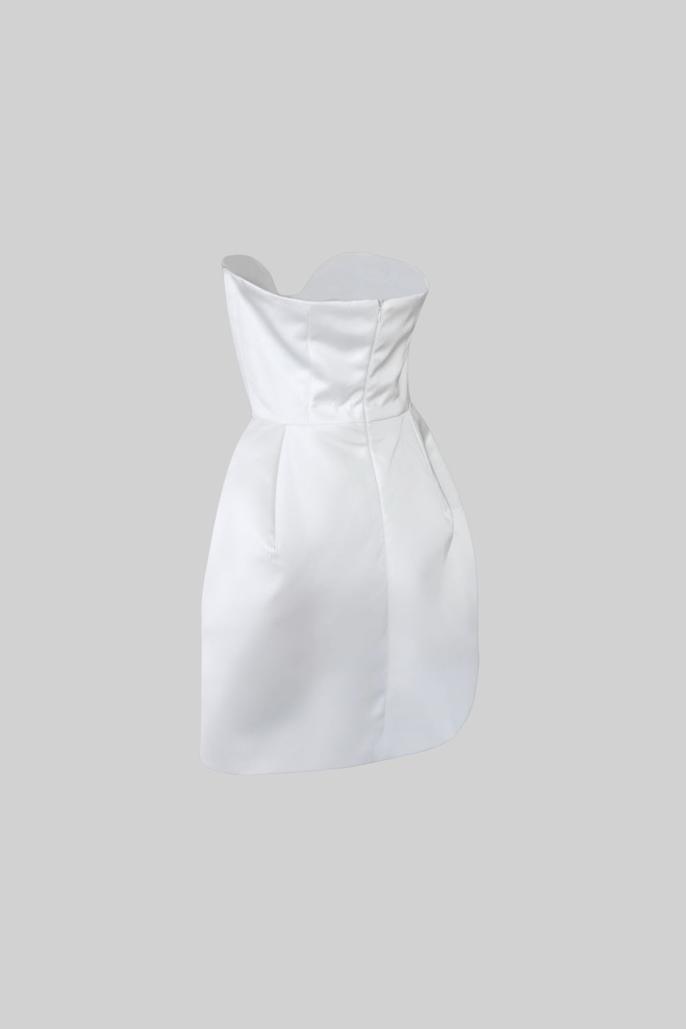 SLEEVELESS HOURGLASS DOLL DRESS WHITE