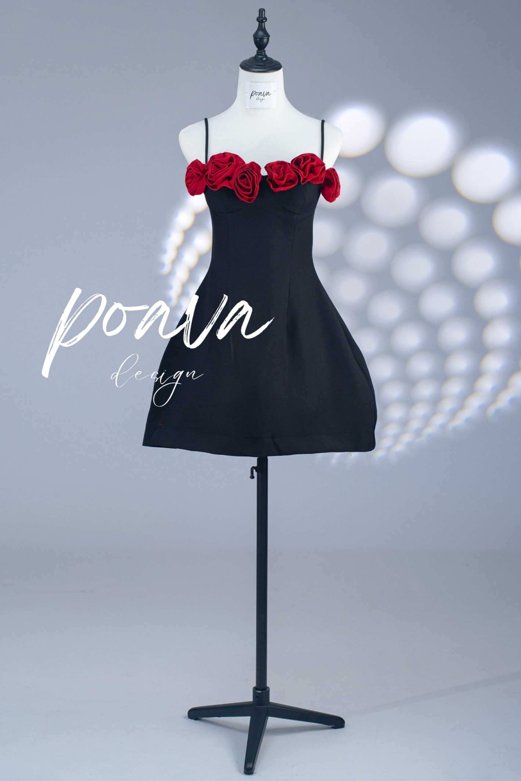 RONJA FLOWER MINI DRESS, SPAGHETTI STRAP, PARTY