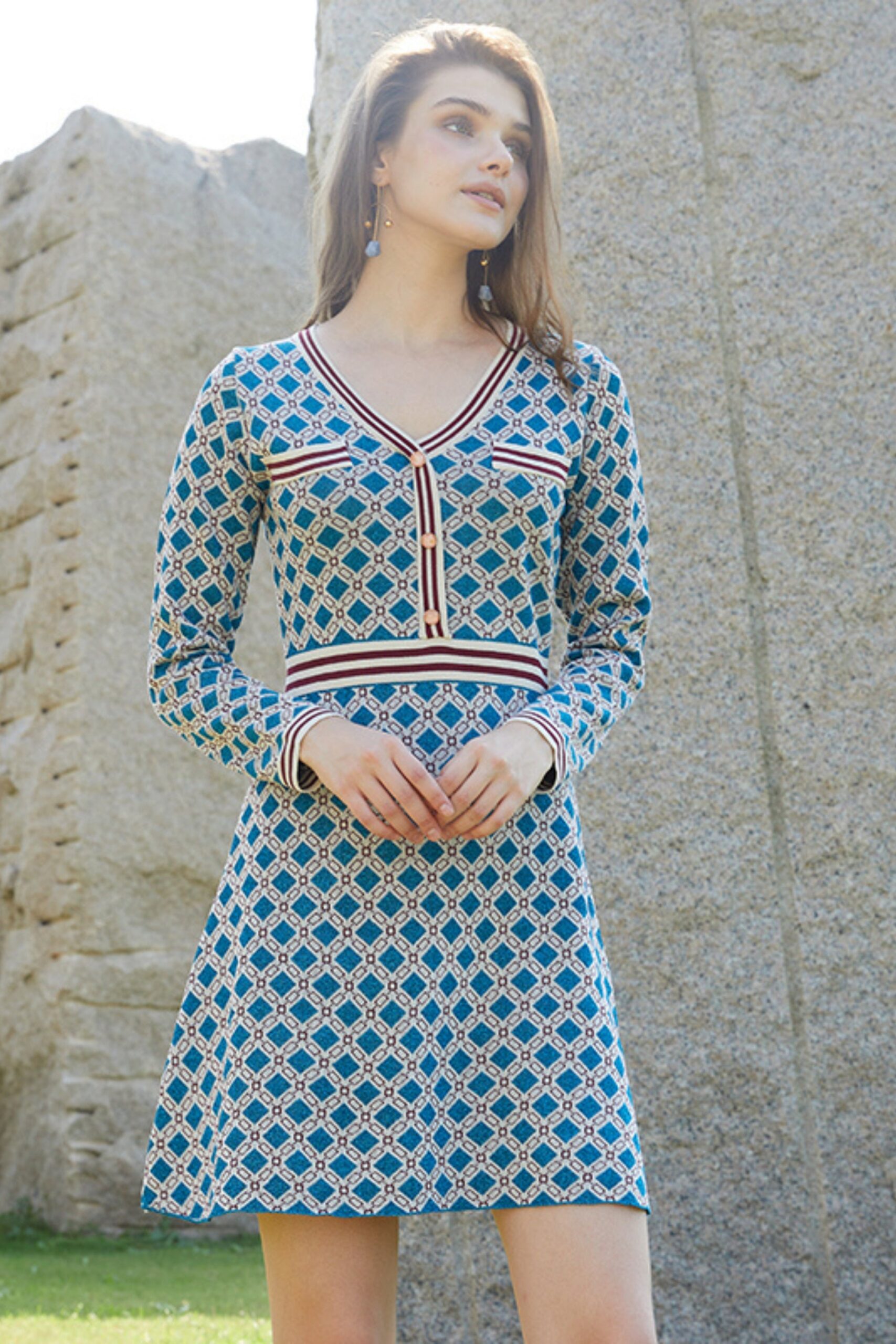 2_f1b48788-c50f-4a1c-b7bc-8903179e34ea KNIT A-LINE MINI DRESS, BLUE, CASUAL