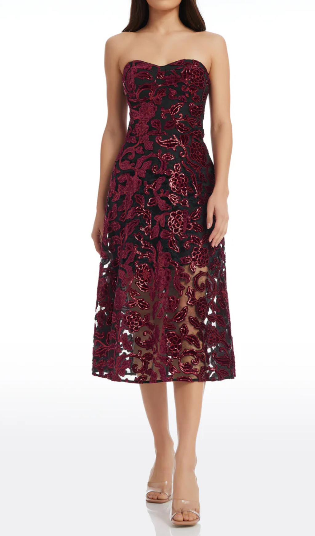 2_f2a8df66-362c-46a4-8fa8-6710d4407f23 BURGUNDY FLORAL STRAPLESS BUSTIER MIDI DRESS