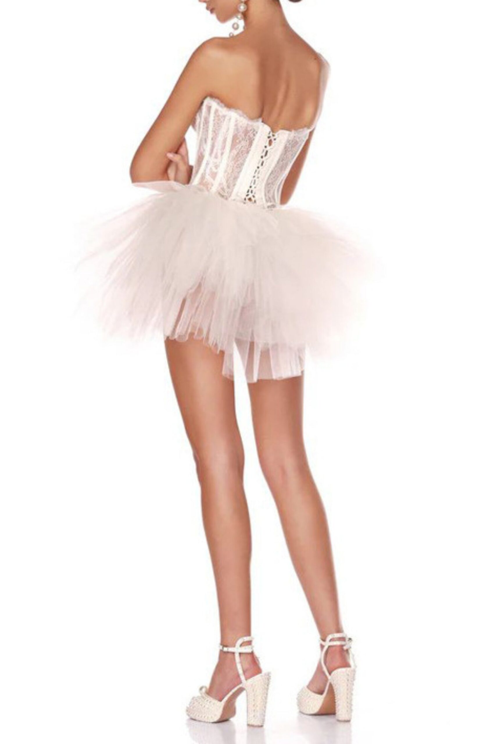 TULLE CORSET MINI DRESS FOR PARTY