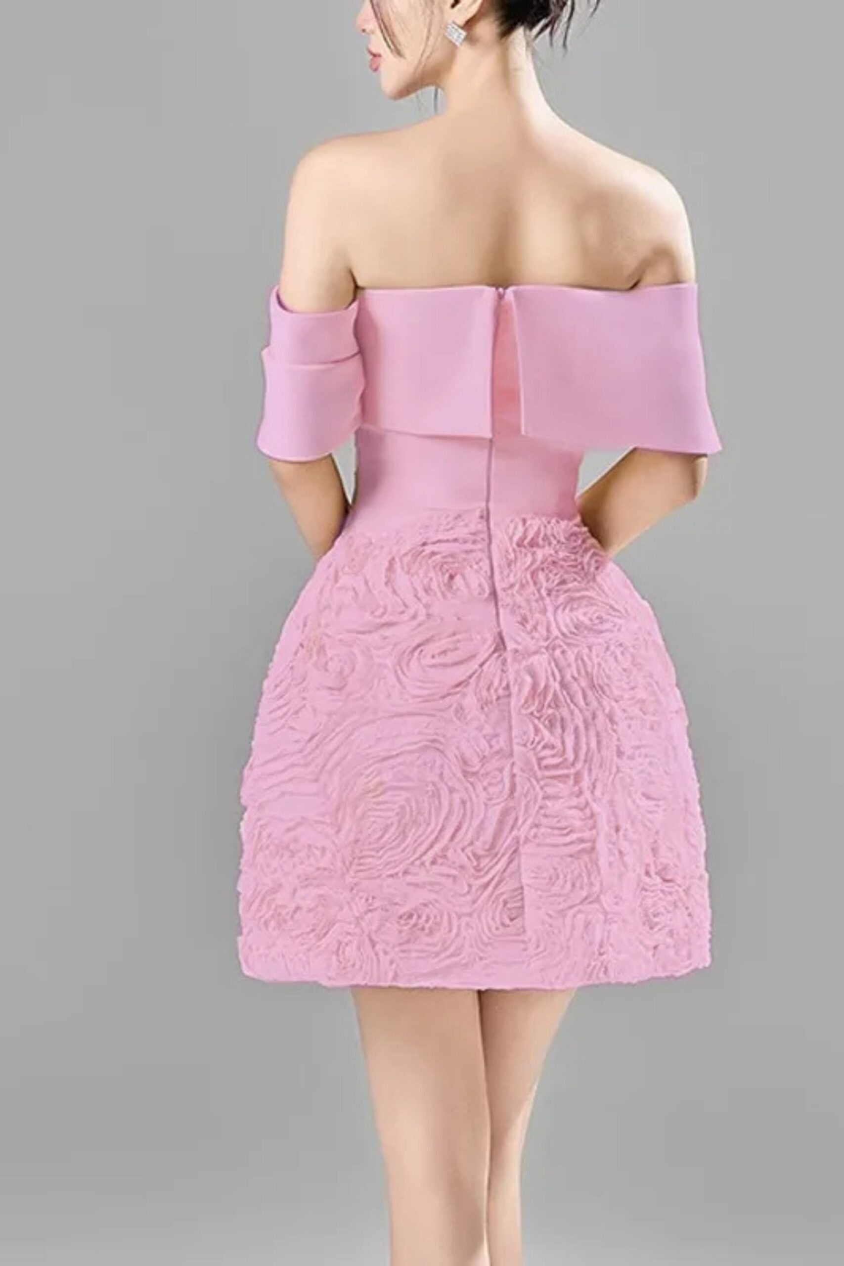 CRYSTAL BACKLESS MINI DRESS FOR PARTY
