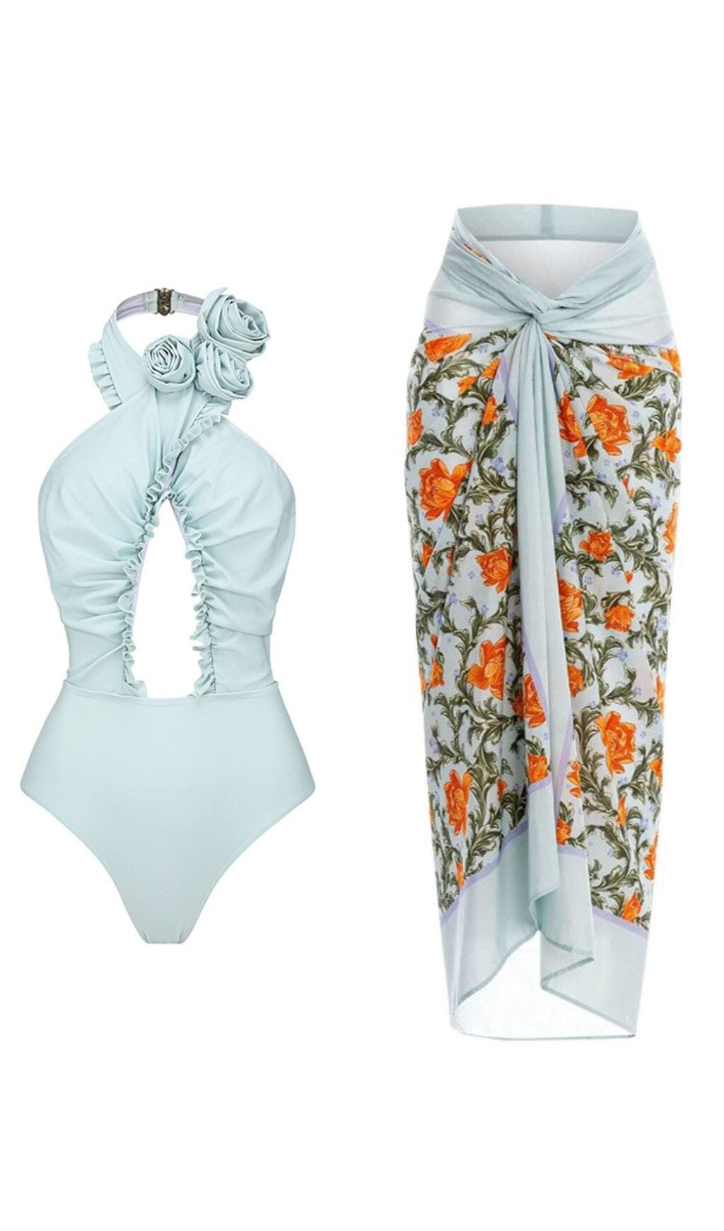 2_fc7816f4-aa93-42dc-9d5d-35815cb64043 BLUE HALTER 3D FLOWER BEACH SWIMSUIT & SARONG