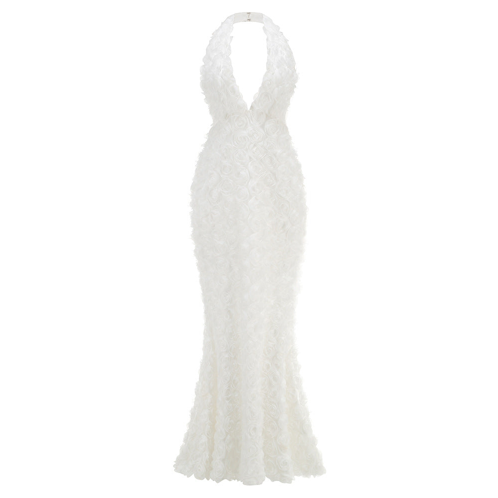 2a5930bcea901ee3 SUSANNA 3D FLOWER MAXI DRESS FOR WEDDING GUEST