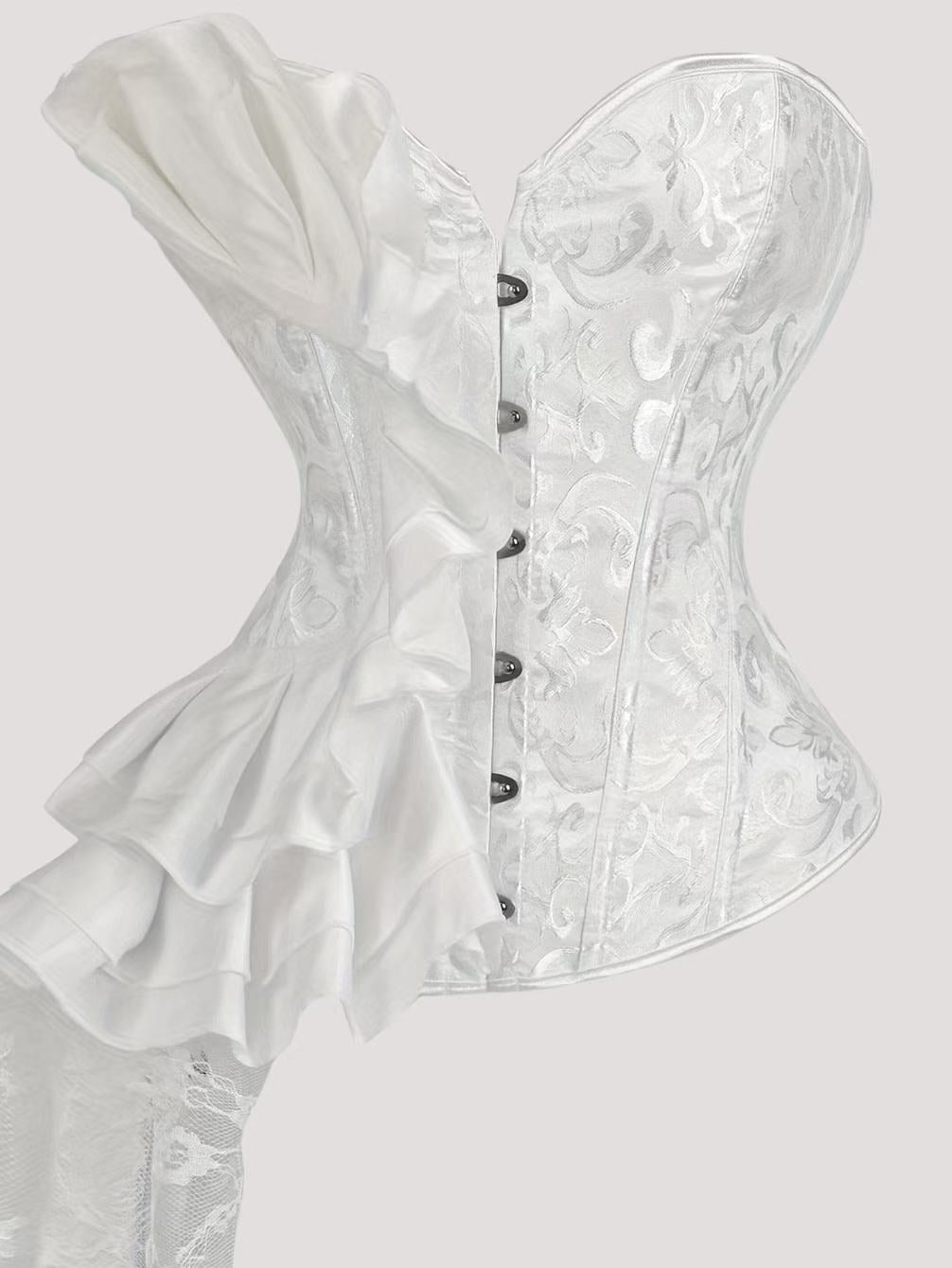 RETRO SATIN STRAPLESS CORSET TOP FOR PARTY