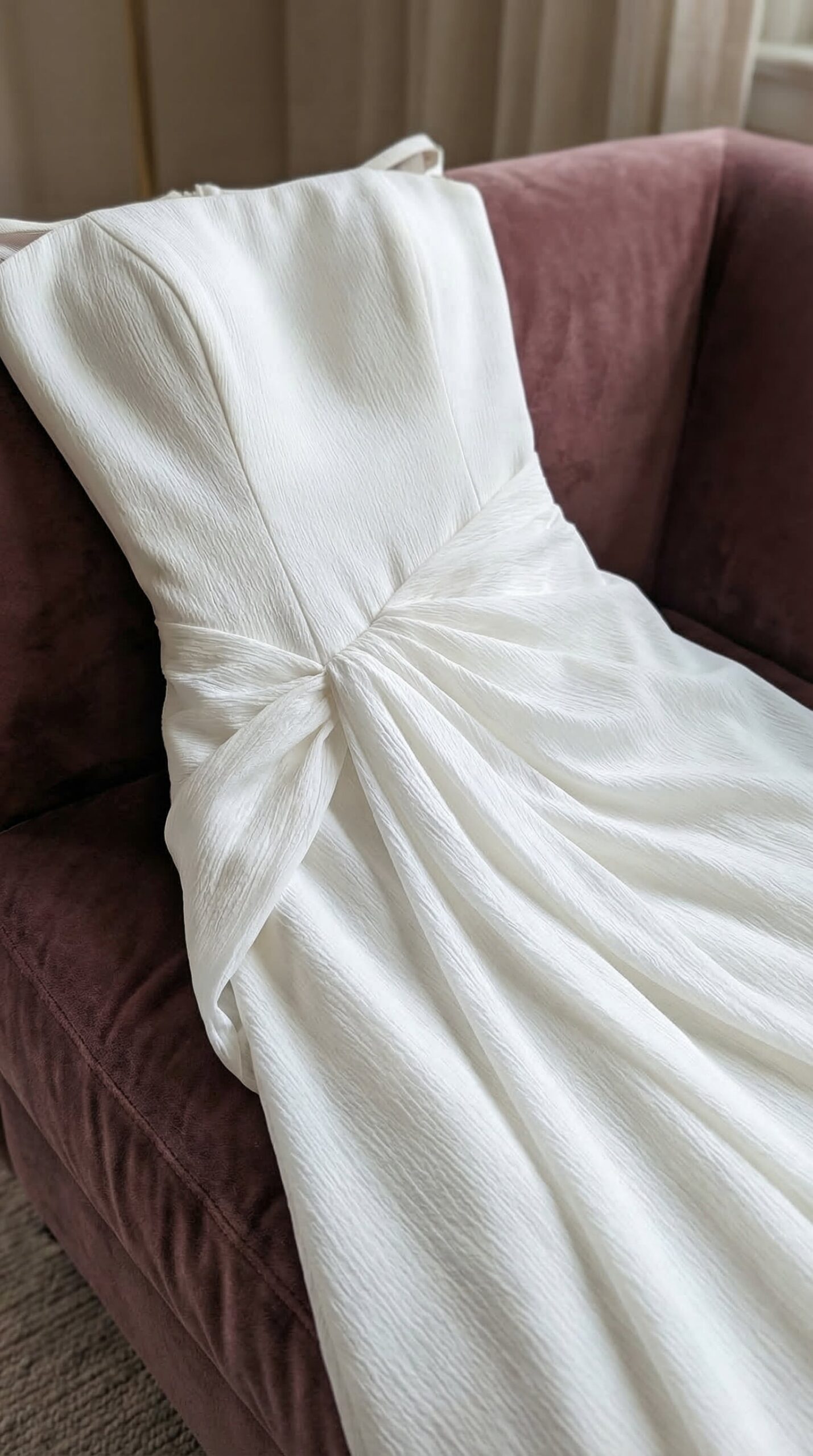 JUDITH OFF-SHOULDER A-LINE WHITE MIDI DRESS