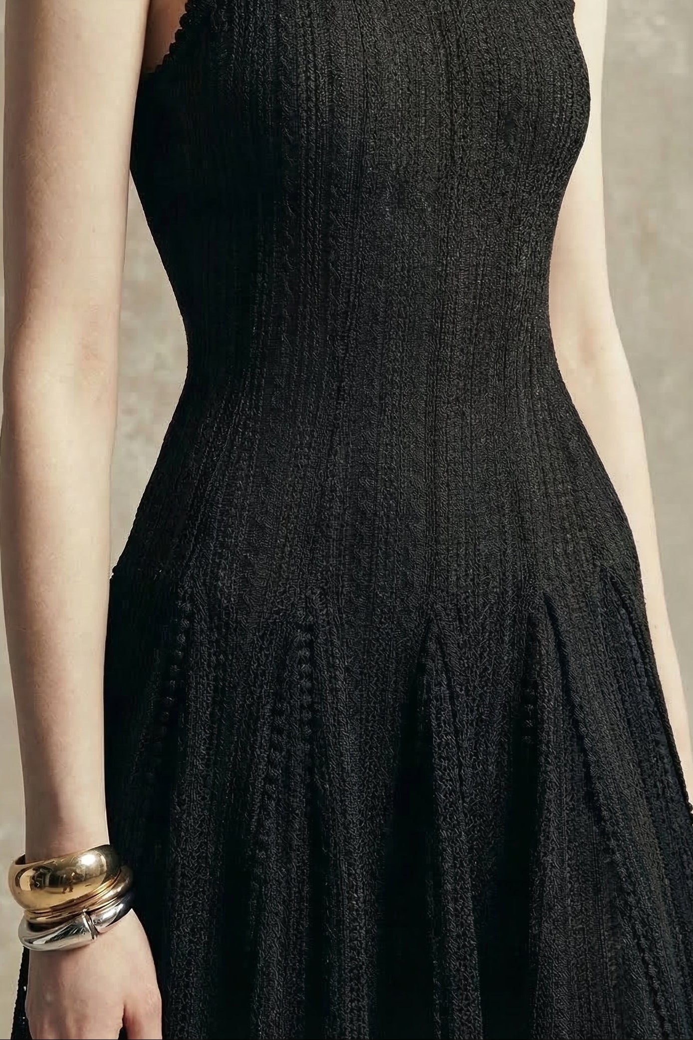 SLEEVELESS LACE CROCHET MAXI DRESS, BLACK, WEDDING GUEST