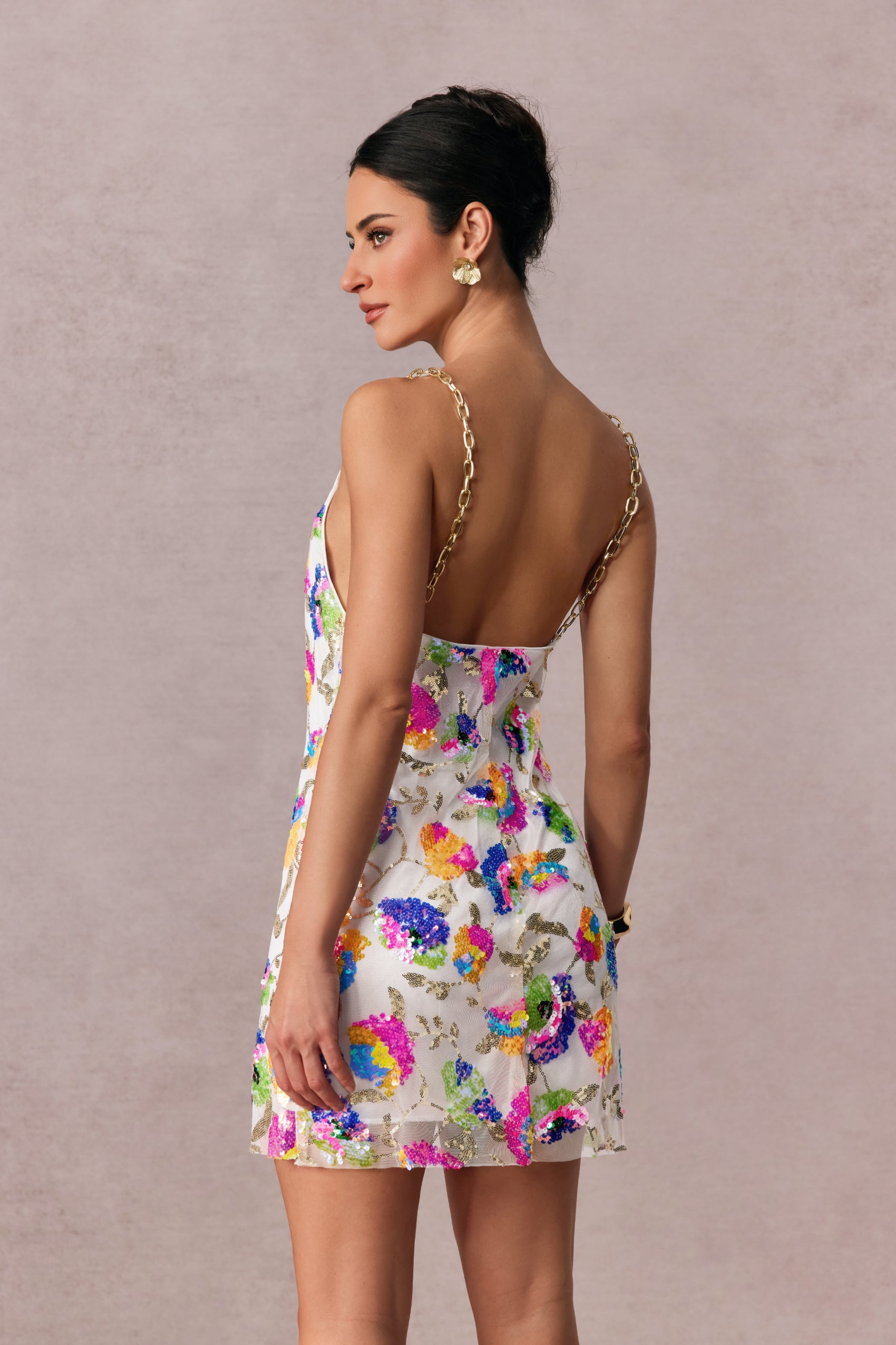 FANNY SEQUIN BACKLESS MINI DRESS FOR PARTY NIGHT