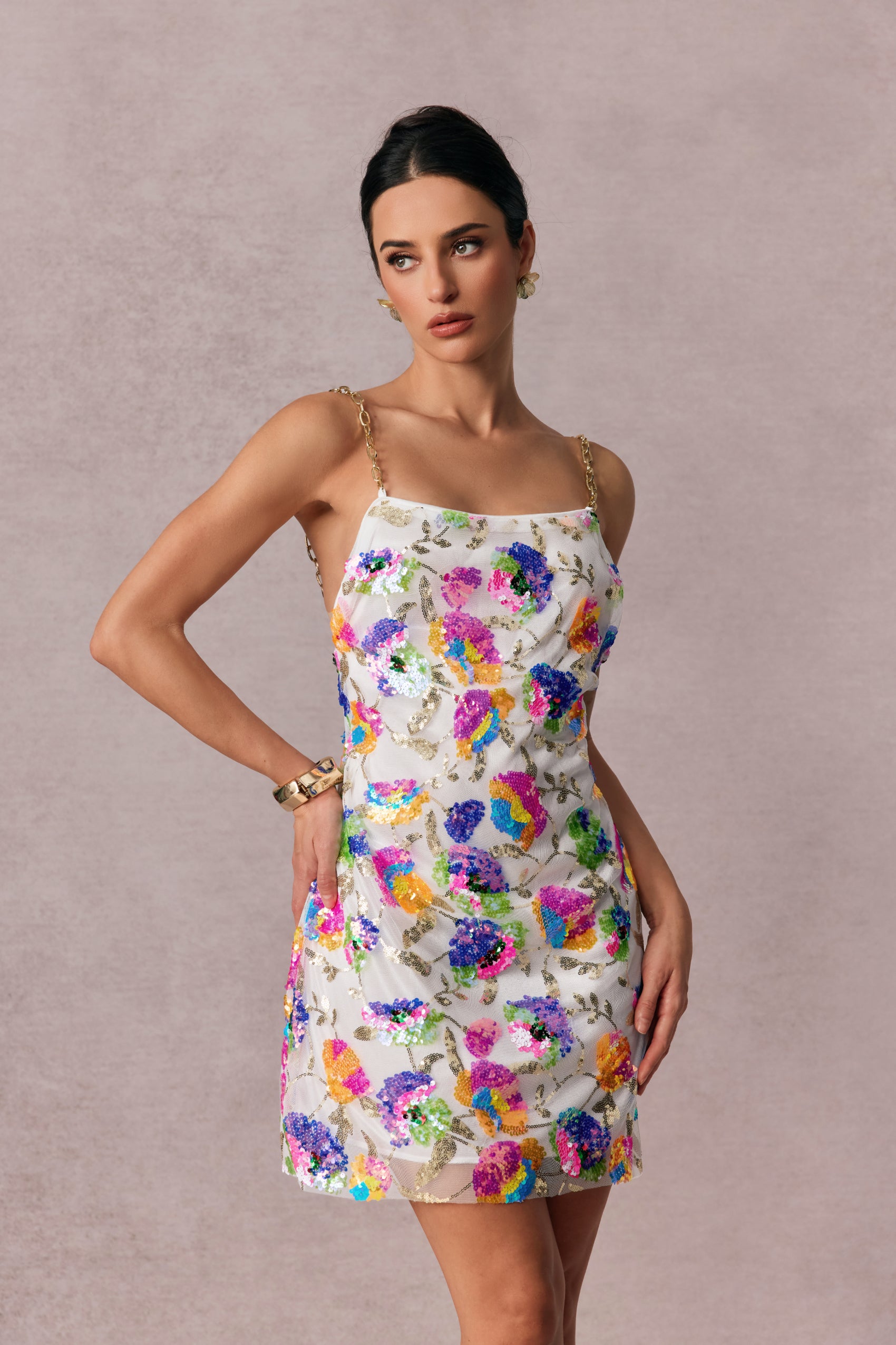 FANNY SEQUIN BACKLESS MINI DRESS FOR PARTY NIGHT