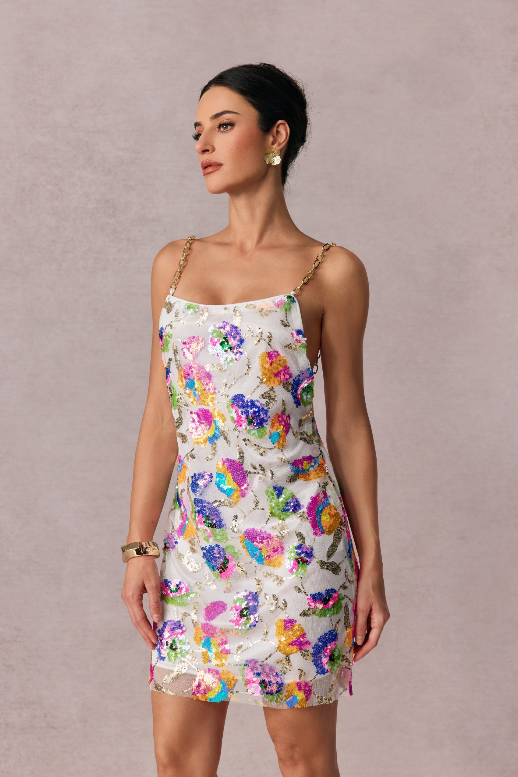 FANNY SEQUIN BACKLESS MINI DRESS FOR PARTY NIGHT
