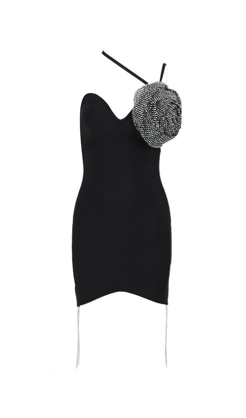 CRYSTAL LACE UP BANDAGE PARTY DRESS