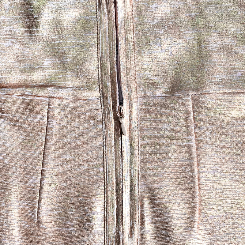 GOLD SLIT BACKLESS SLIP MAXI DRESS FOR PARTY