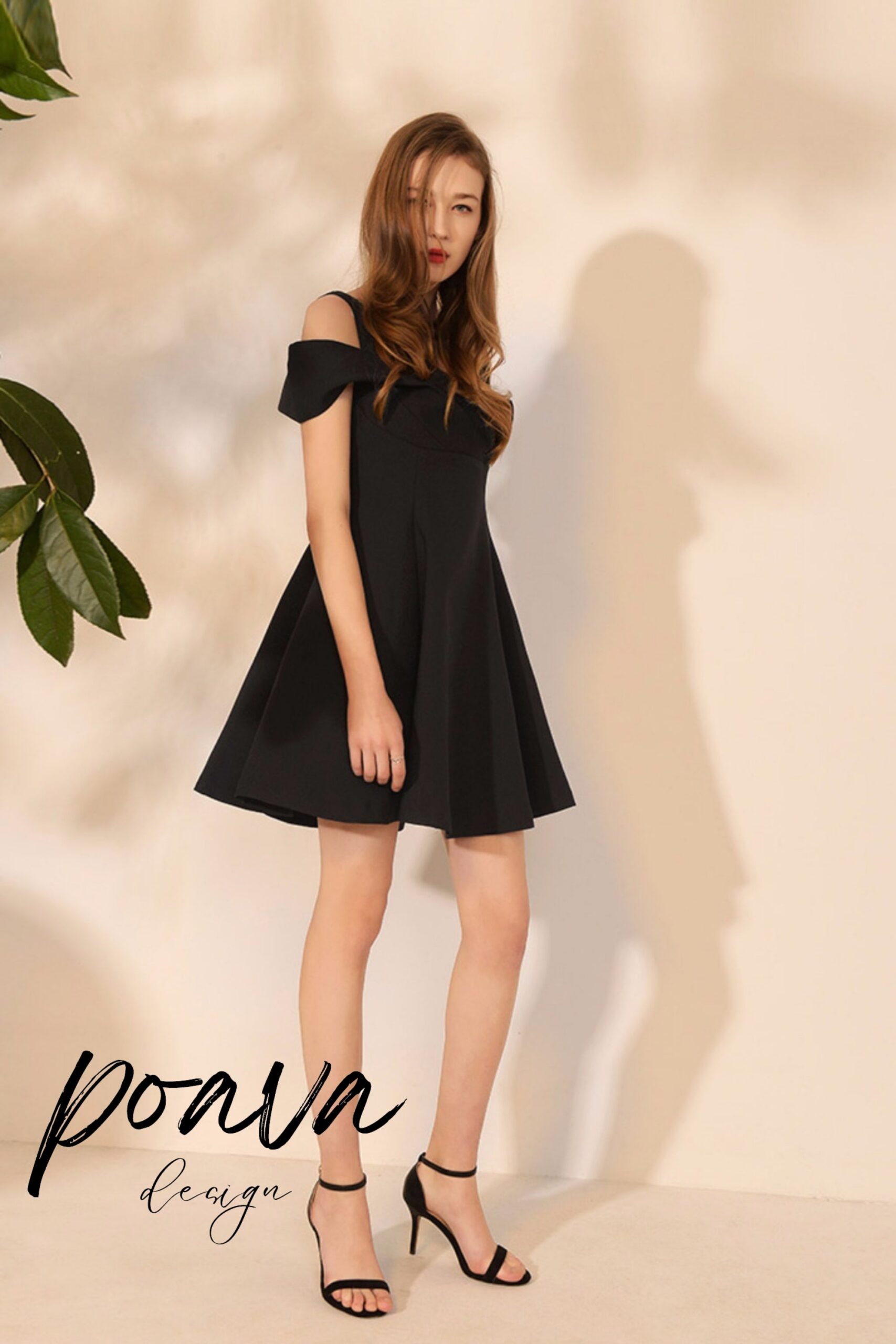 V NECK BLACK MINI DRESS FOR NIGHT OUT