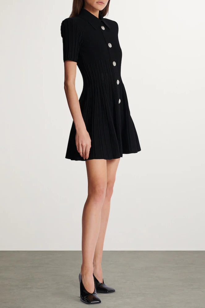 KRISTIN BLACK KNIT MINI DRESS, COCKTAIL PARTY