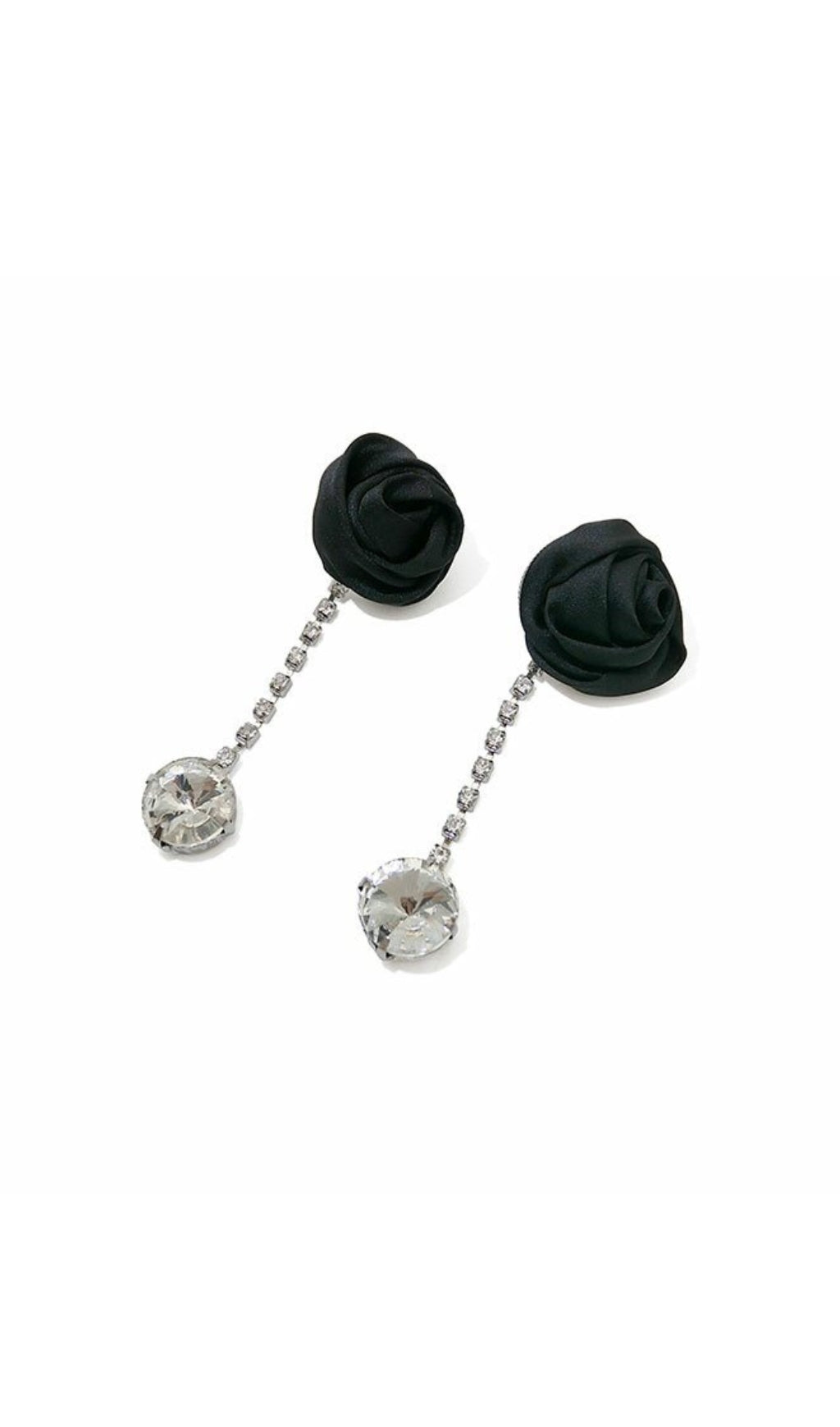 31_7135587c-c5b3-45ac-9f54-8a770f26fe66 FABRIC ROSE RHINESTONE DROP EARRINGS FOR WEDDING
