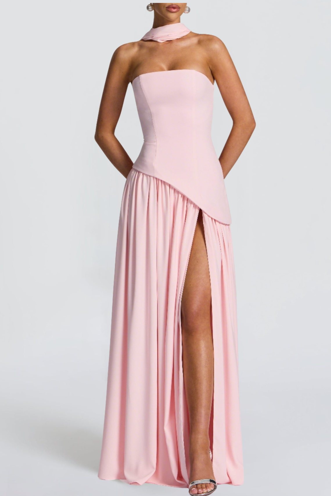 3241 MALIYAH BLUSH MAXI DRESS - ROMANTIC OCCASION