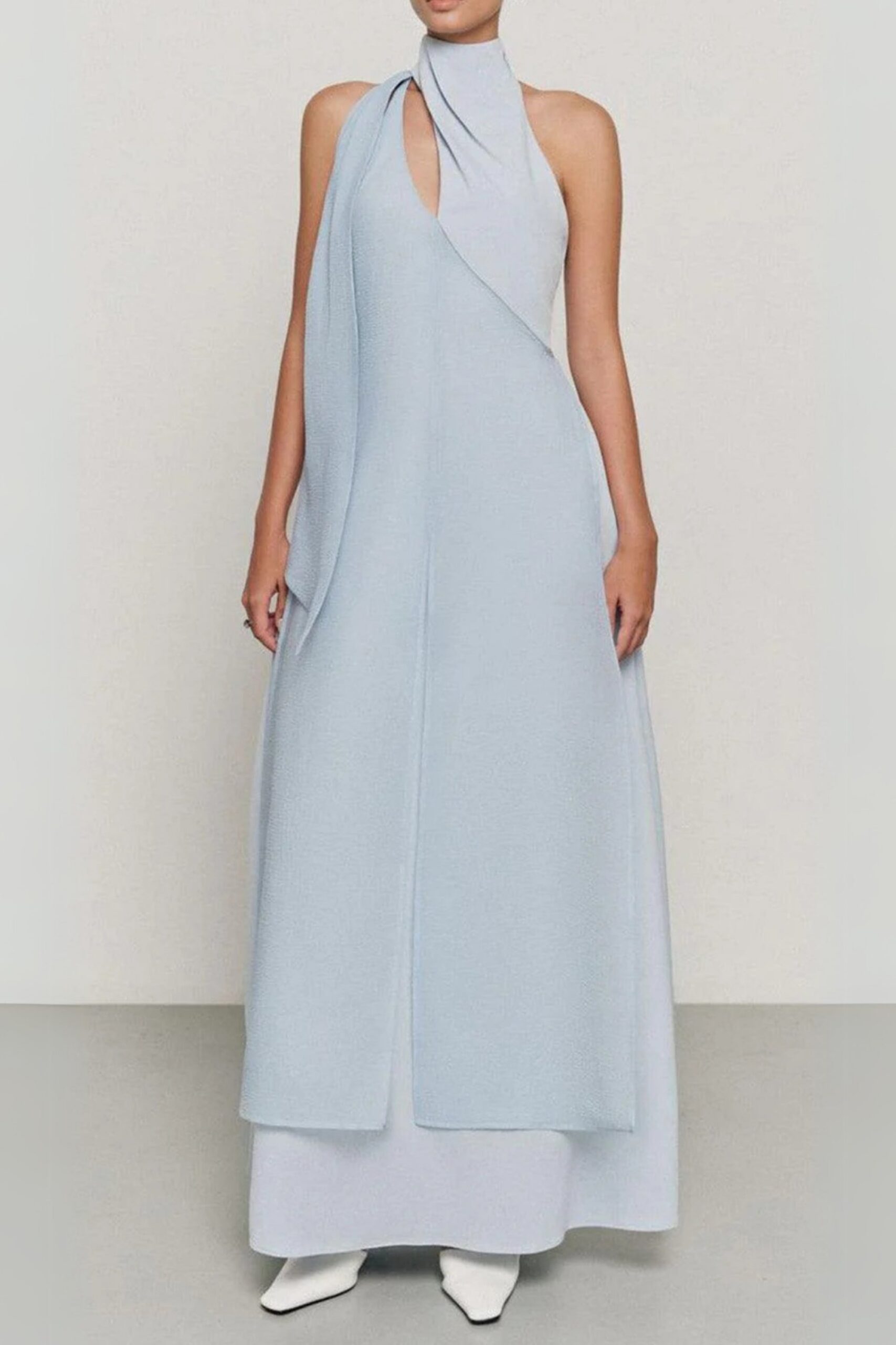 324_987a7b80-354d-4e87-844a-a3af18489d83 YEN LAYERED HIGH NECK SILK MAXI DRESS BLUE