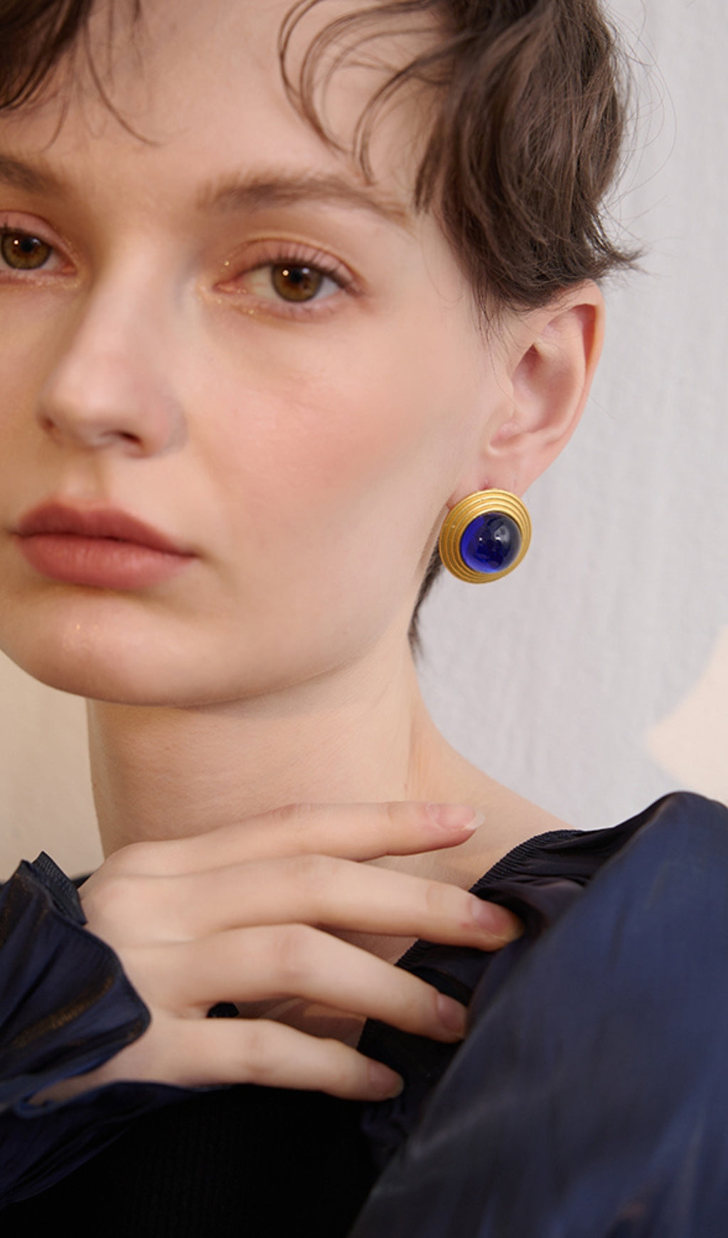 BLUE WESTERN CRYSTAL DROP EARRINGS FOR PARTY