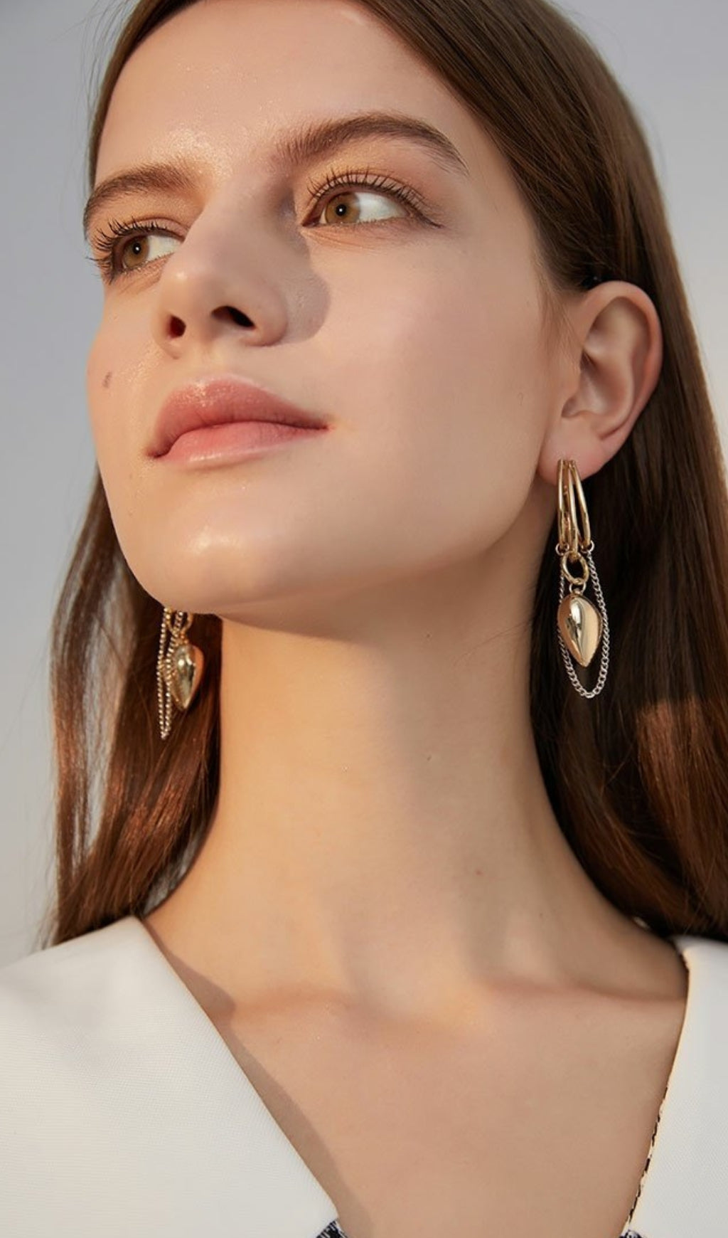 GOLDEN LOVE HOOP EARRINGS FOR WEDDING