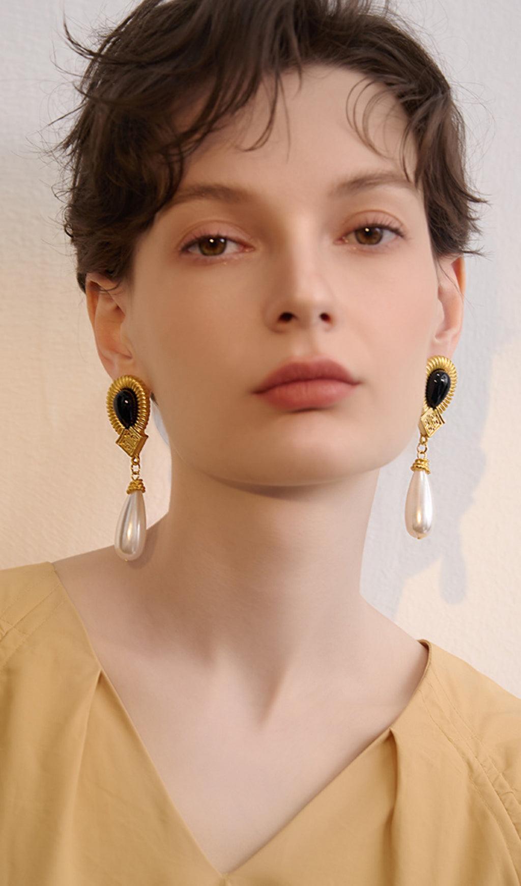 FRENCH VINTAGE PEARL DROP EARRINGS FOR WEDDING