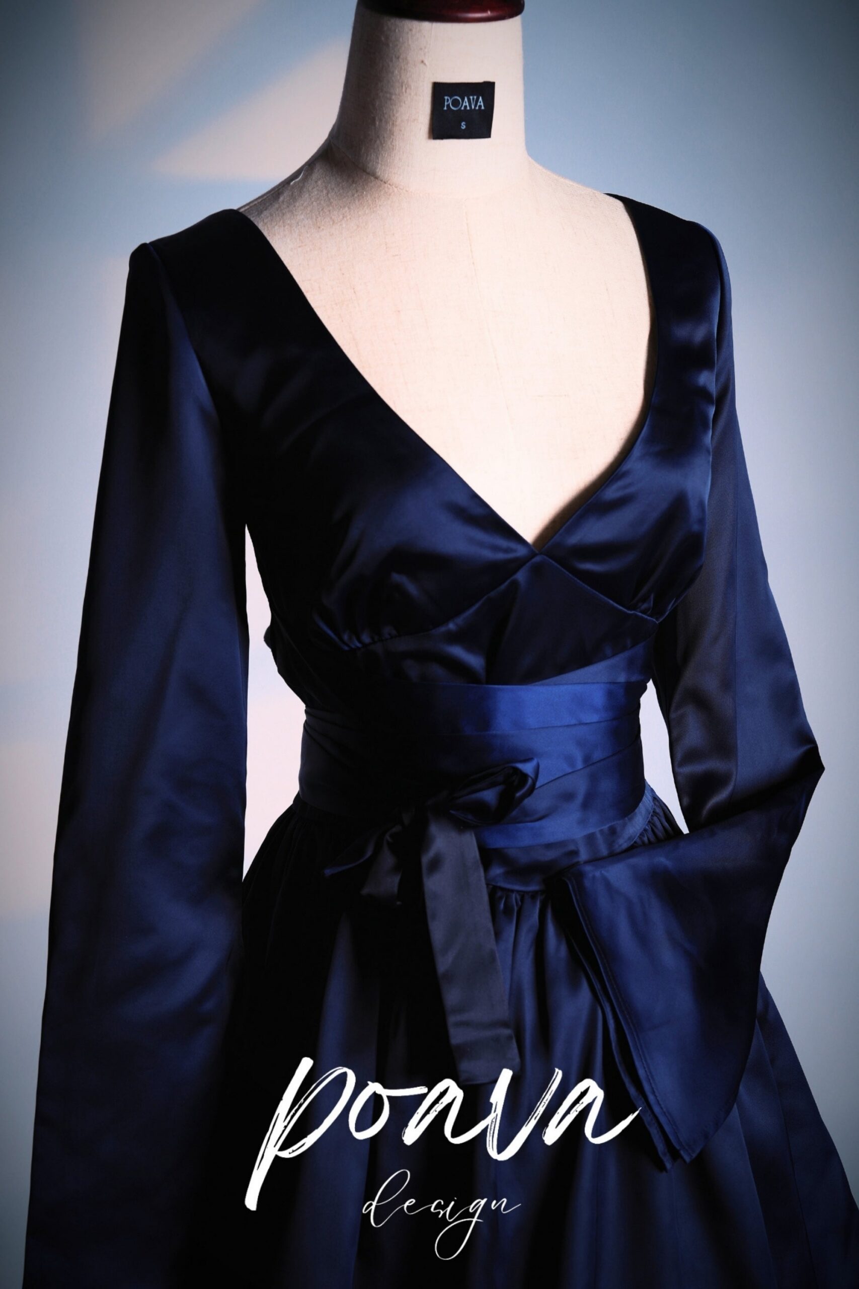DEEP V NAVY MINI DRESS FOR EVENING PARTY