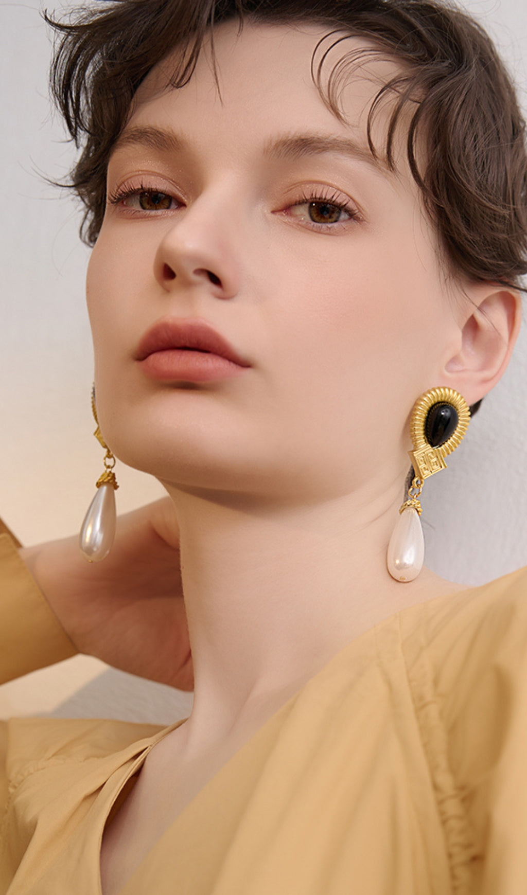 FRENCH VINTAGE PEARL DROP EARRINGS FOR WEDDING