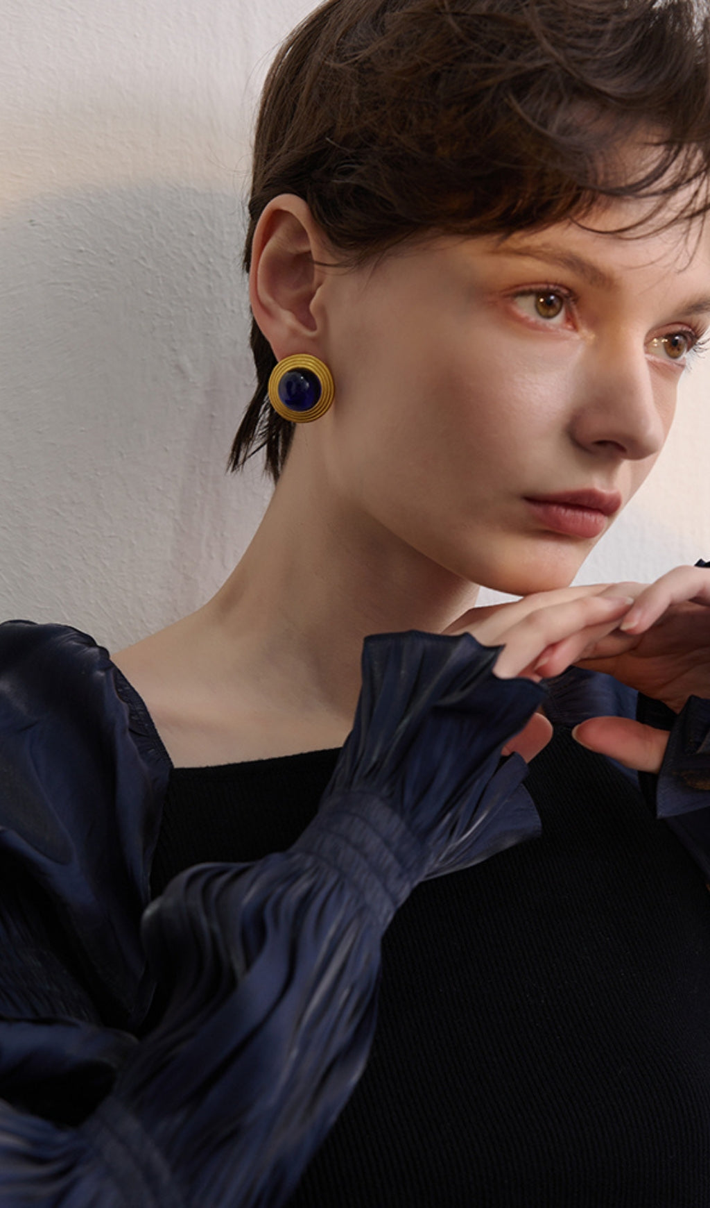 BLUE WESTERN CRYSTAL DROP EARRINGS FOR PARTY