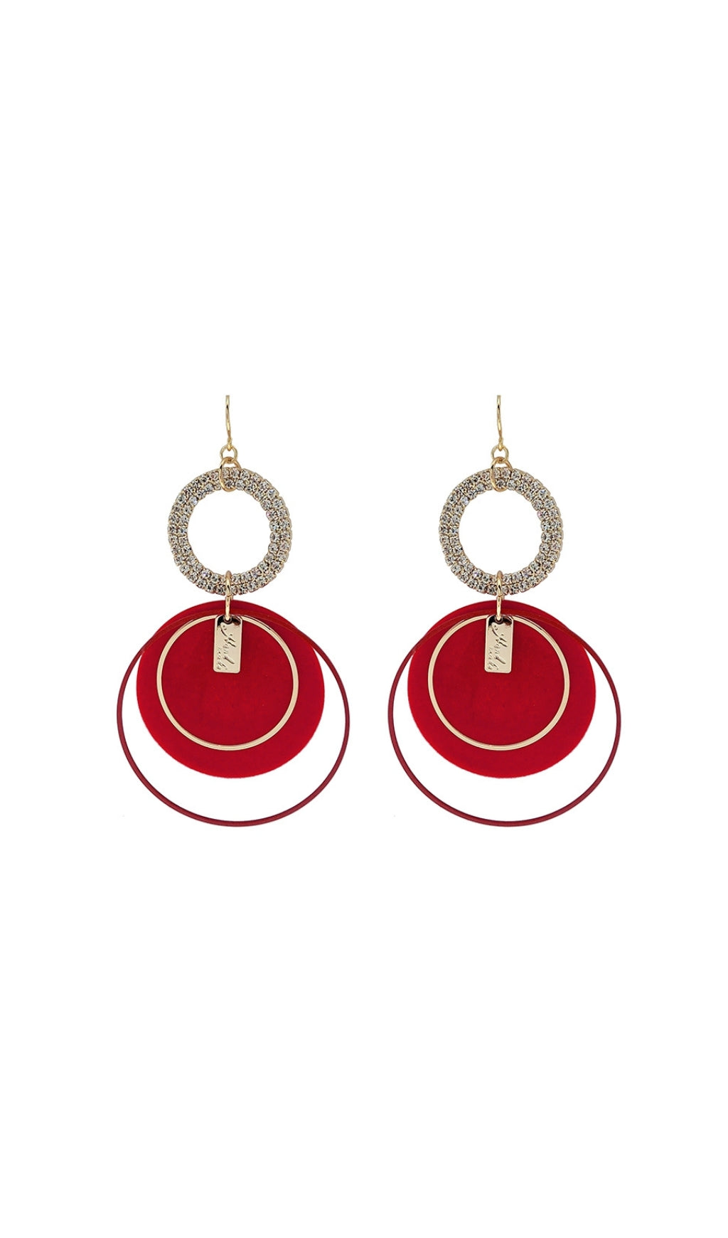 33_9e100df2-94cb-46ca-b46b-7432a938ffd5 RED BOHEMIAN CIRCLE PLUSH EARRINGS FOR PARTY