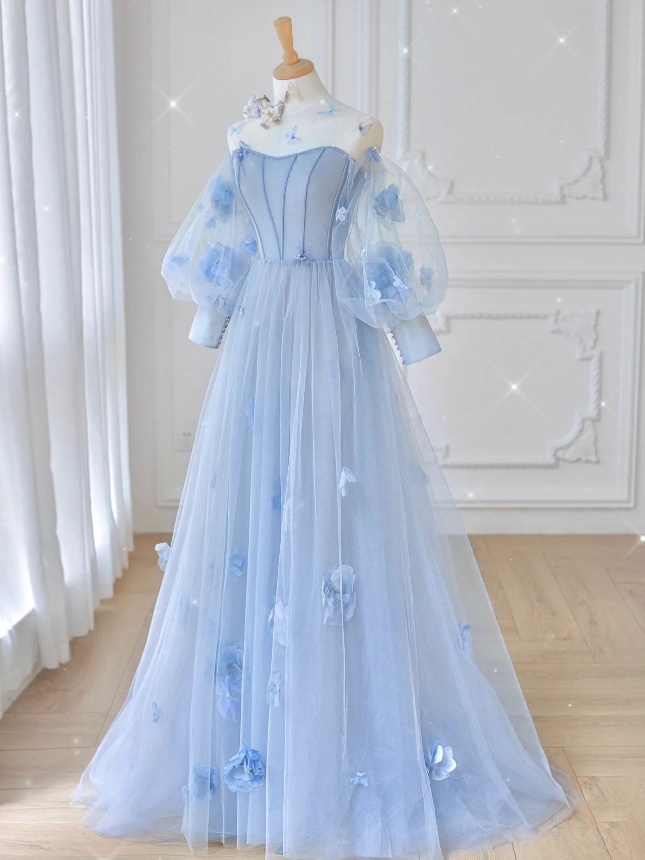 34_779d89cb-69c1-4de1-97e5-60352f285a62 BLUE TULLE LACE MAXI DRESS FOR WEDDING