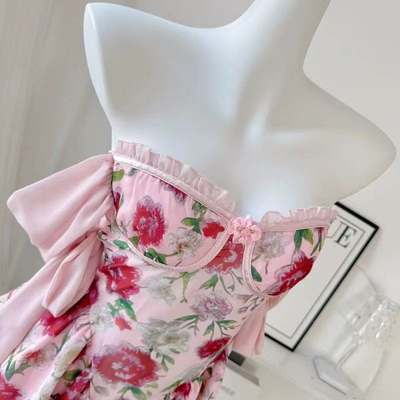 THE ROSETTA SILK MINI DRESS FOR EVENING PARTIES