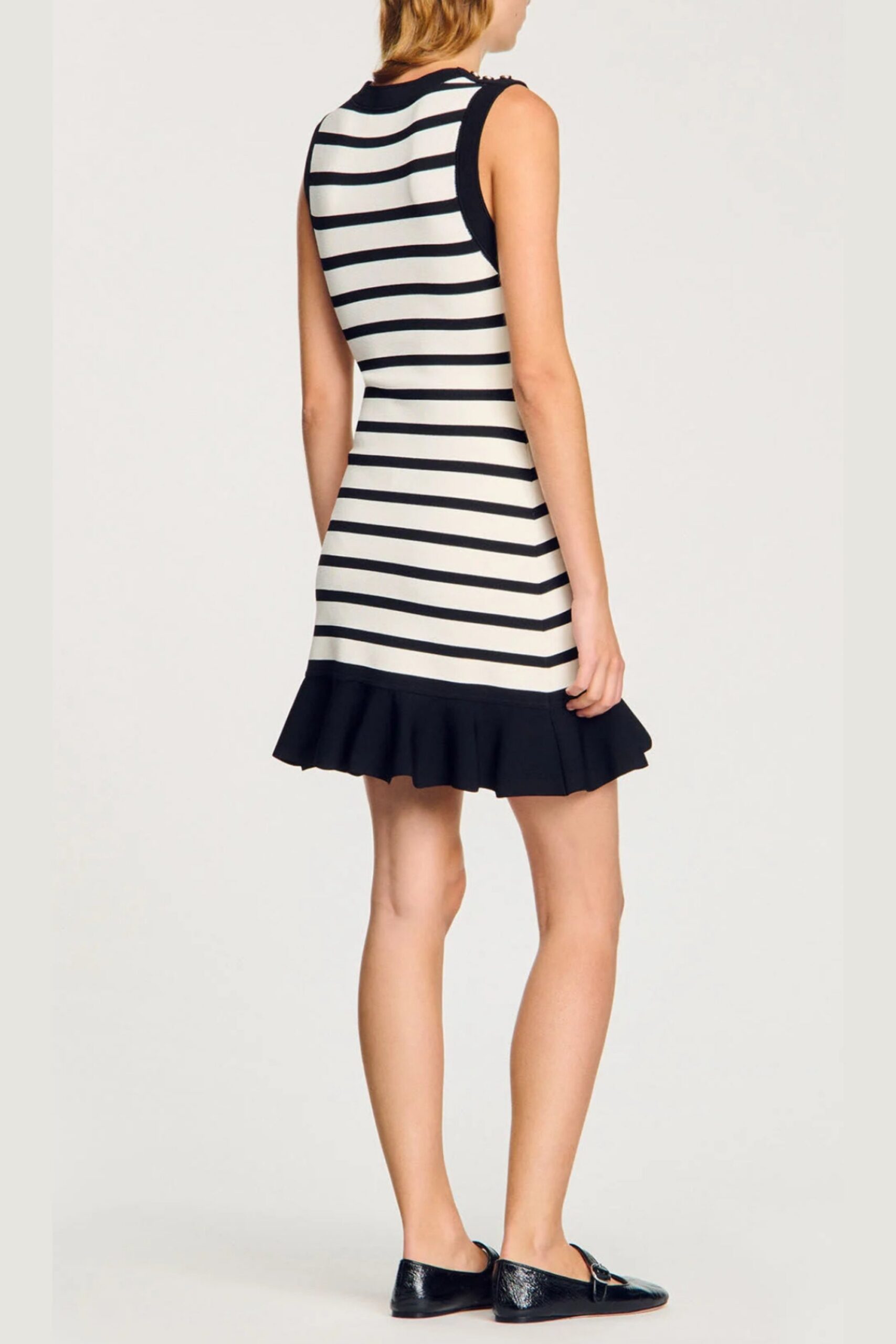 STRIPED KNIT MINI DRESS FOR CASUAL DAY OUT