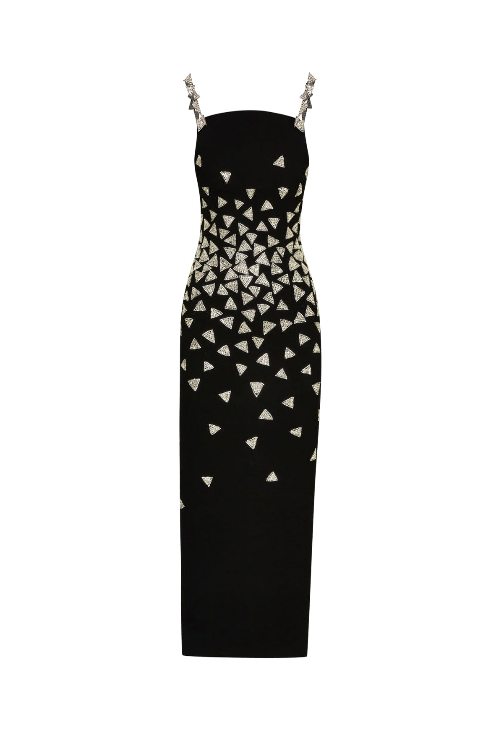 CRYSTAL TRIANGLE MAXI BANDAGE PARTY DRESS