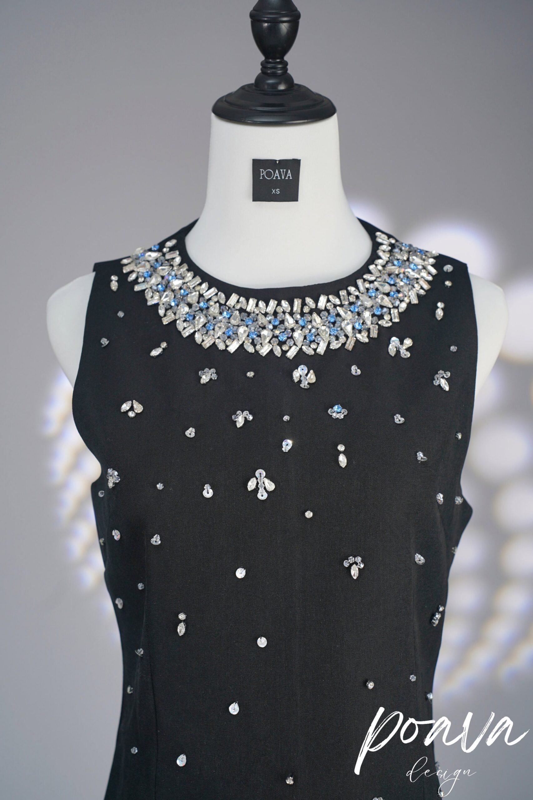JALENA CRYSTAL MINI DRESS FOR EVENING PARTY