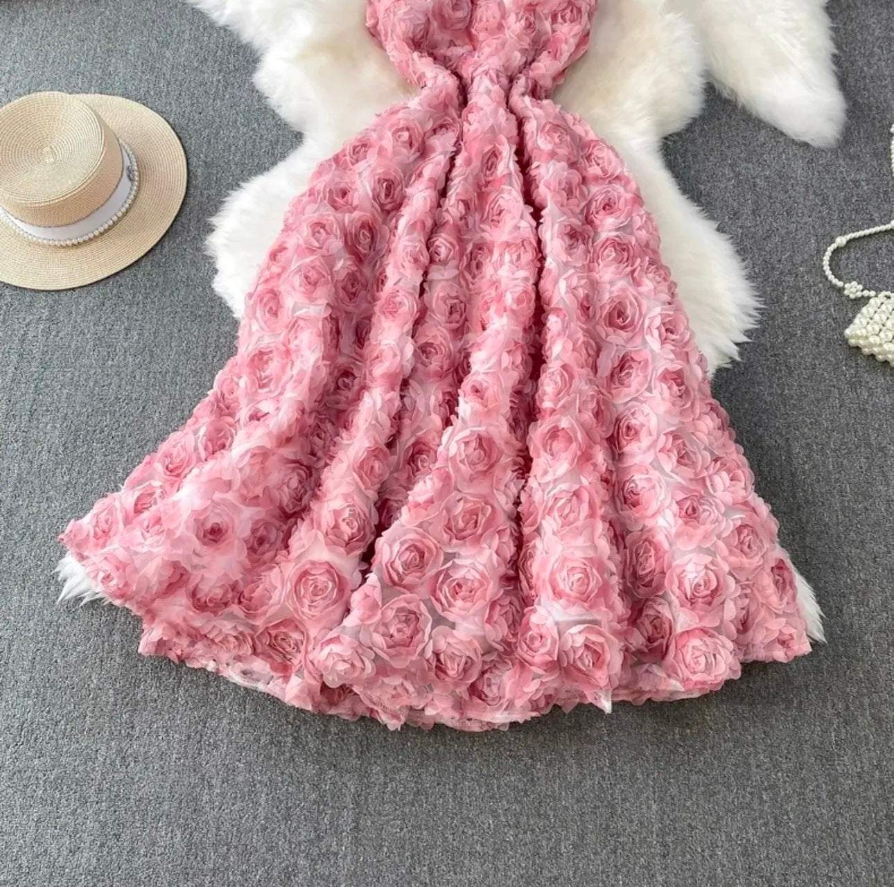 BRIAR FLORAL MIDI DRESS PINK WEDDING GUEST