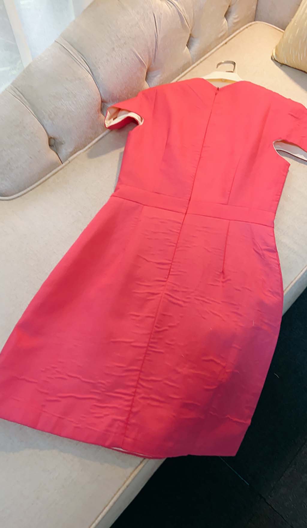 3D FLOWER O-NECK MINI DRESS PINK PARTY