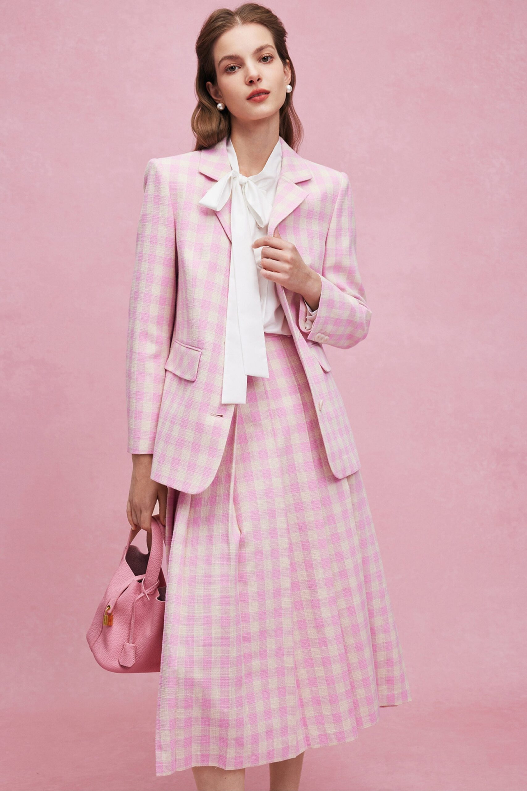 TWEED PINK DRESS FOR COCKTAIL PARTY