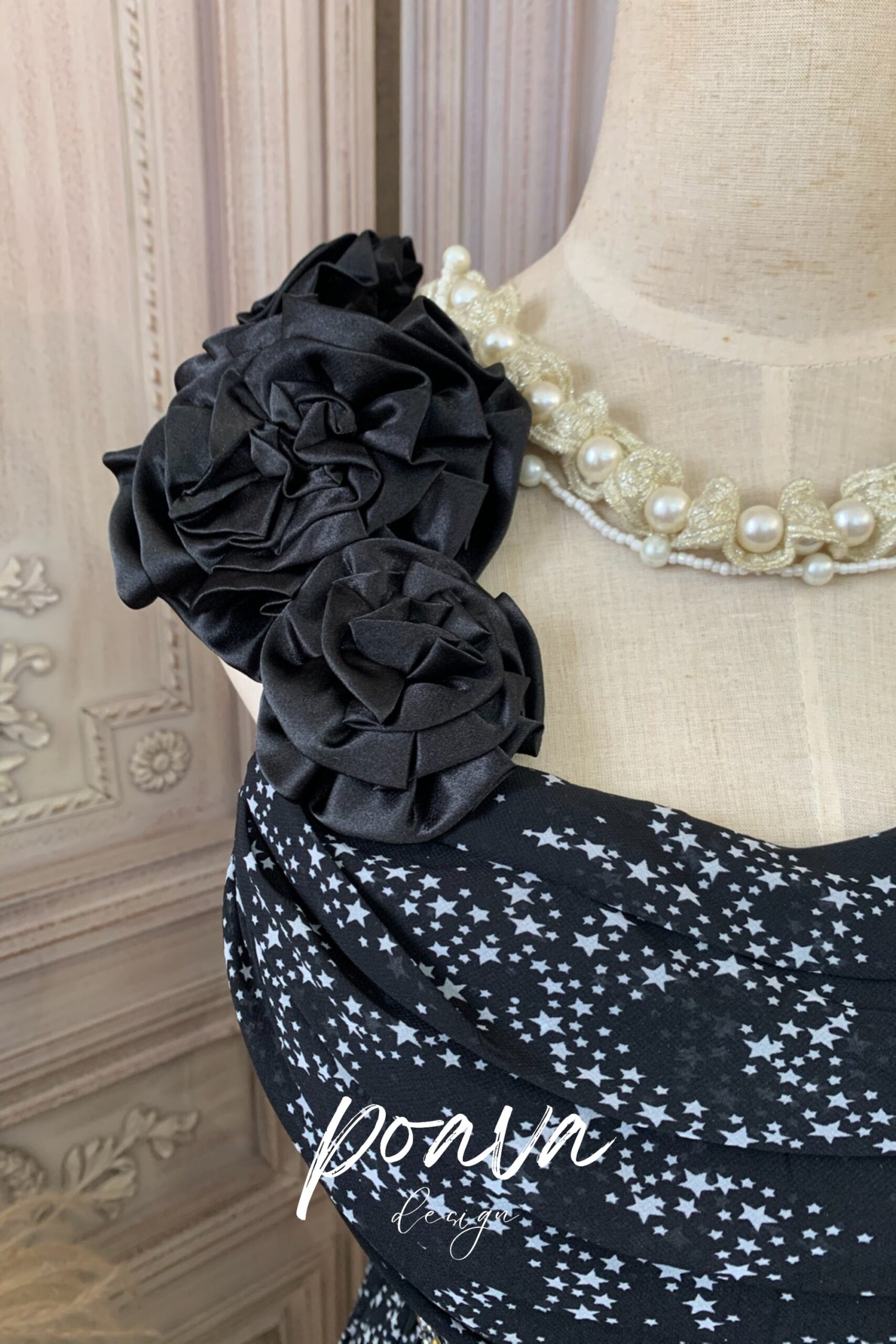 FLORAL MIDI DRESS, BLACK, COCKTAIL PARTY