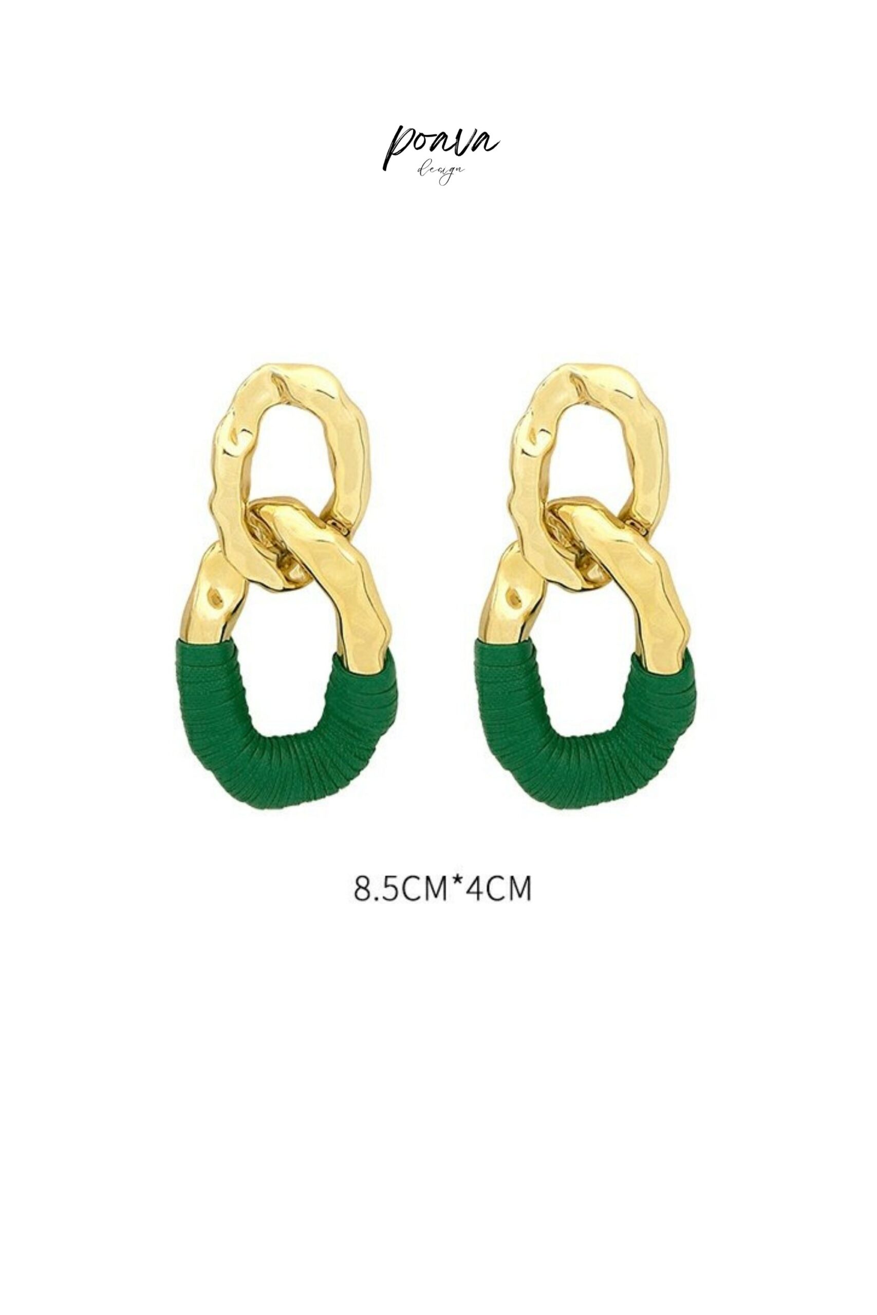 GREEN HOOP DROP EARRINGS FOR WEDDING