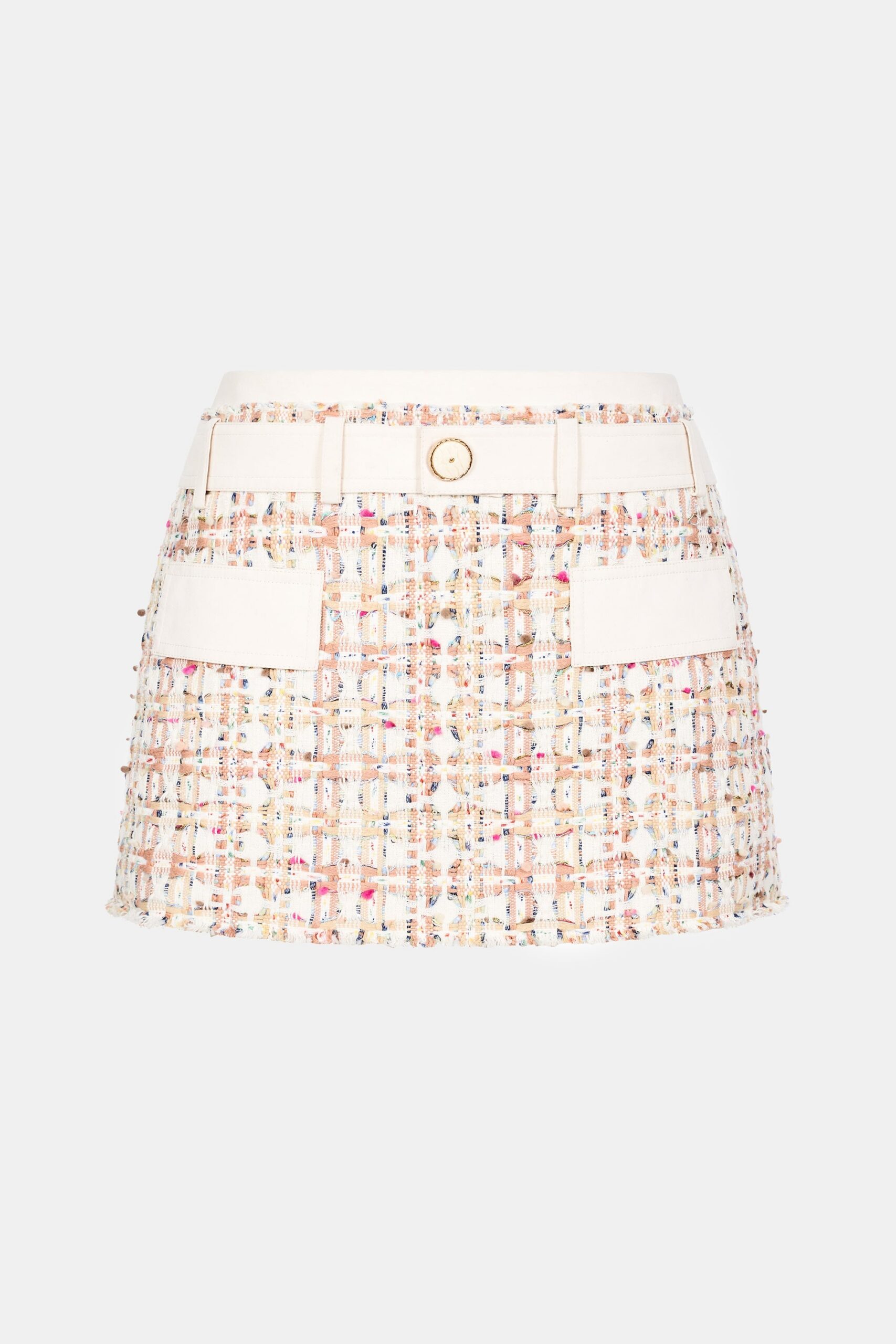 PINK TWEED MINI SKIRT FOR PARTY