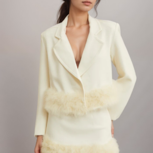 3_2d847ada-bde3-4968-a57c-e1fa7c1d0d0d VALÉRIE FEATHER HEM BLAZER SKIRT SET