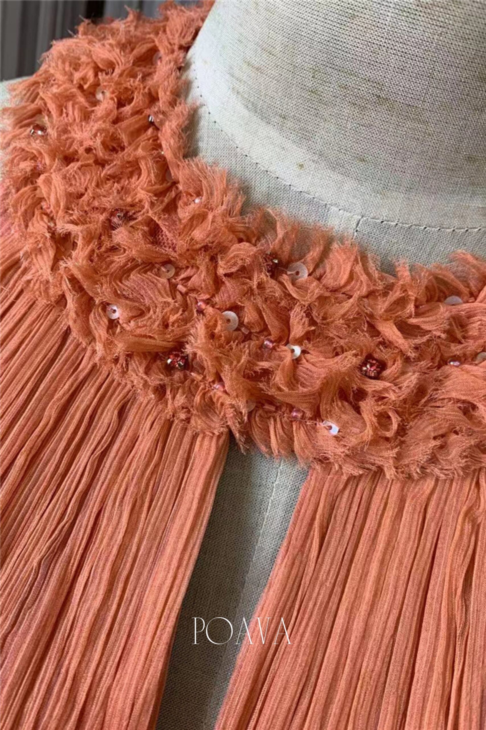 EMBELLISHED SILK A-LINE MAXI DRESS FOR EVENTS